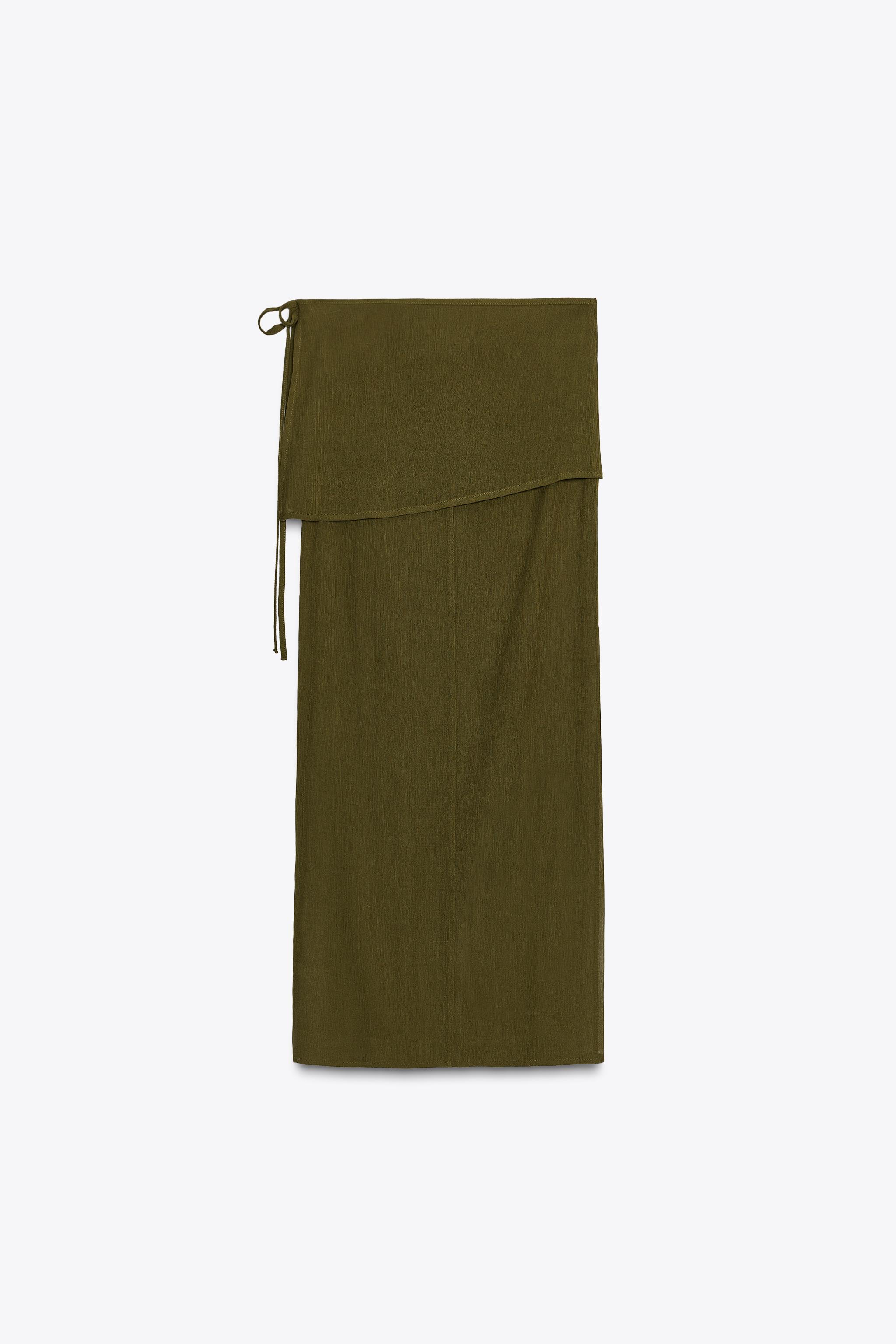 SEMI-SHEER TEXTURED WRAP SKIRT