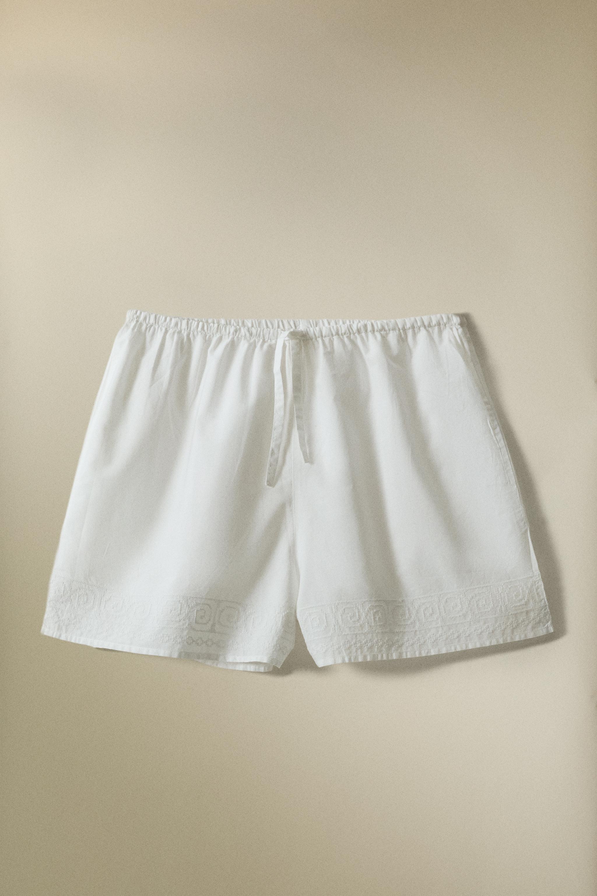 EMBROIDERED COTTON SHORTS