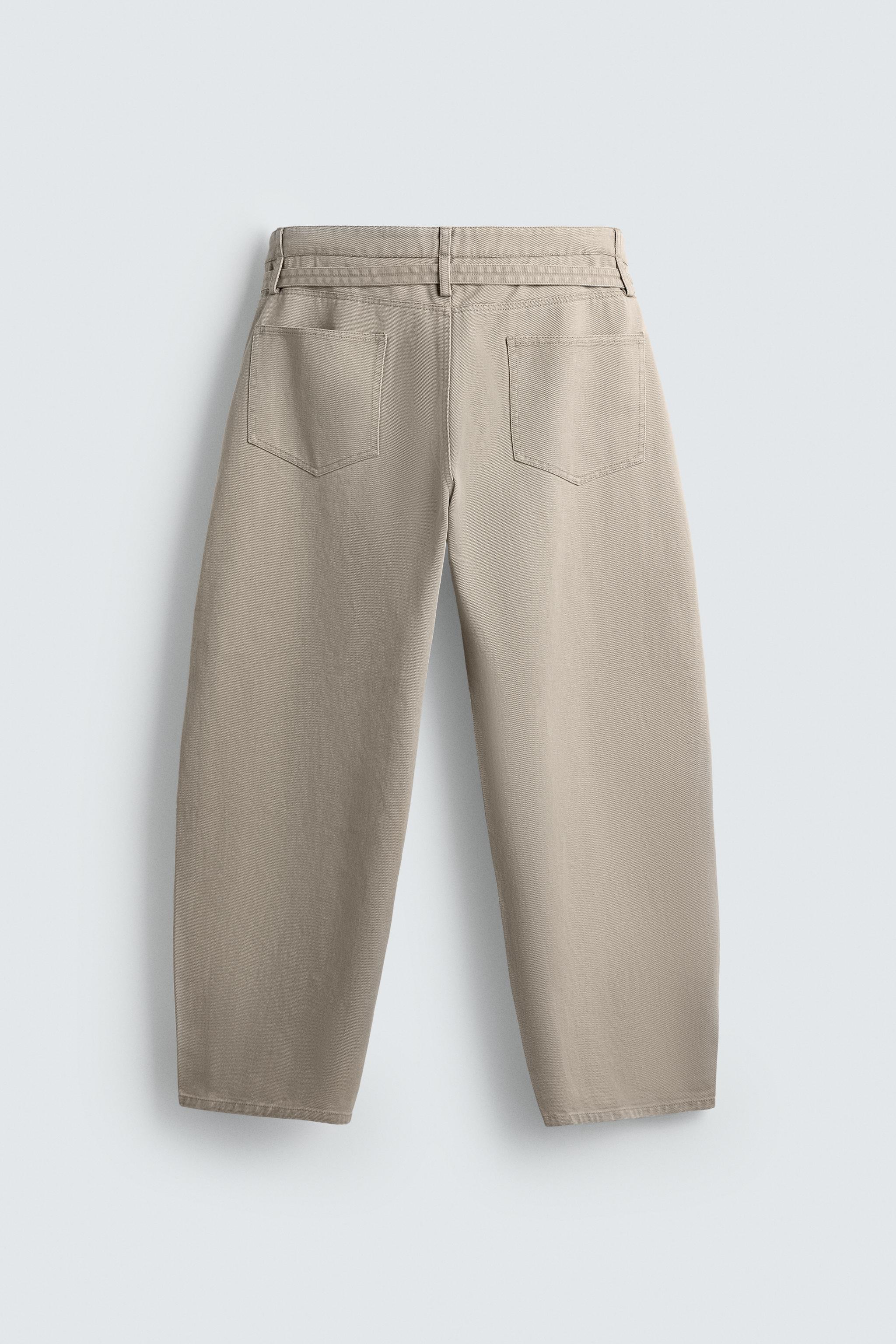 WIDE BALLOON FIT PANTS WITH BELT