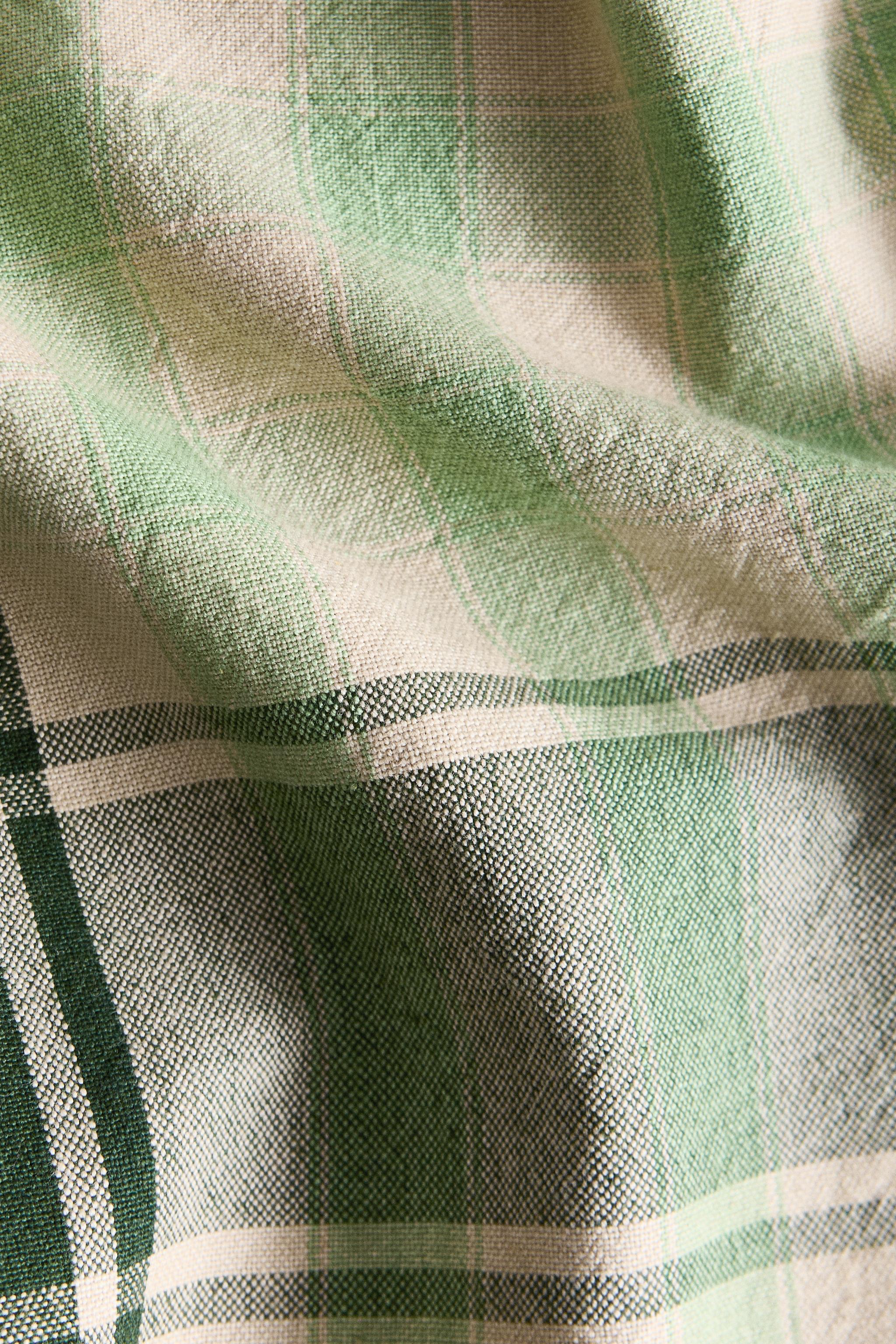 DYED CHECK COTTON TABLECLOTH