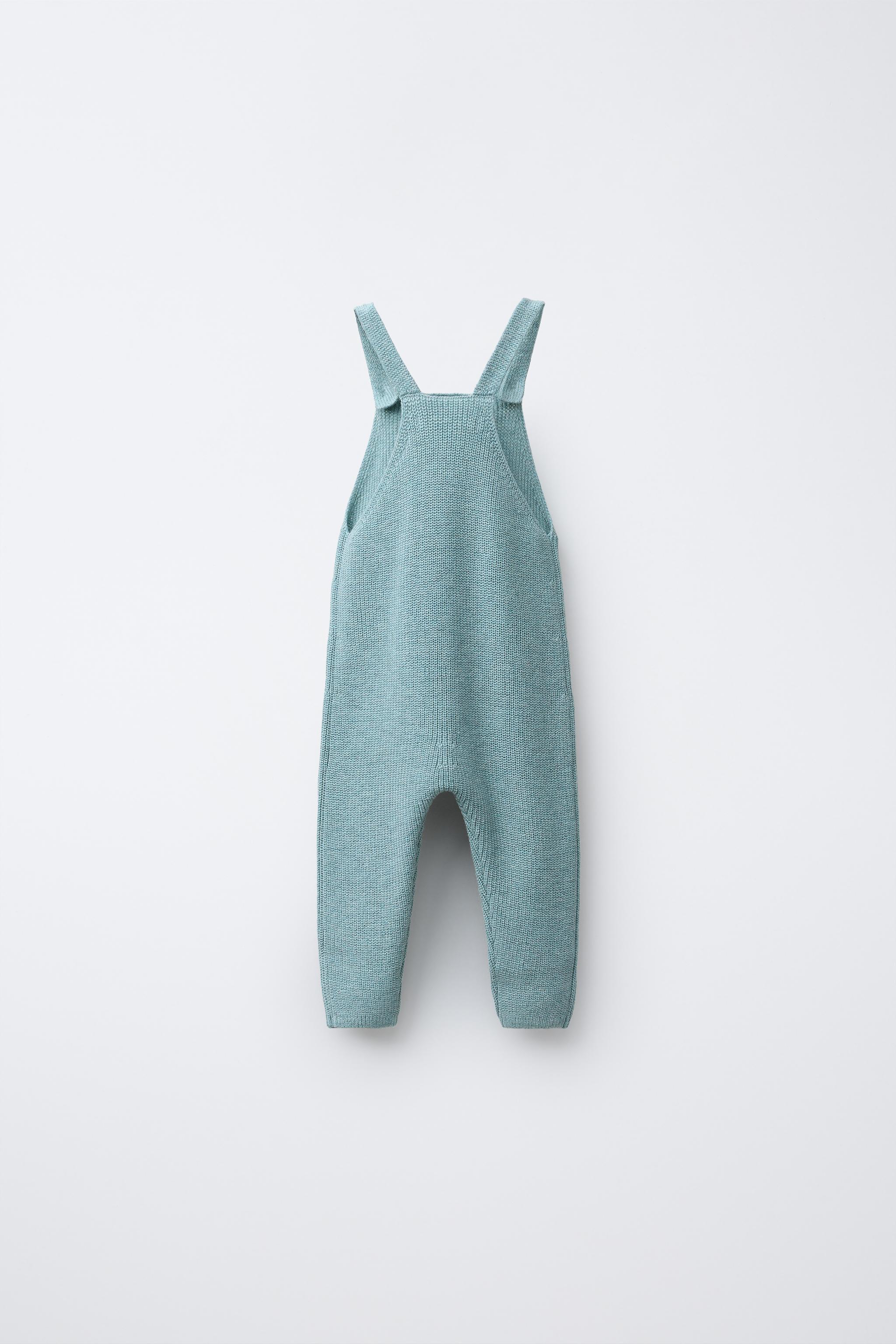 KNIT SUSPENDER OVERALLS