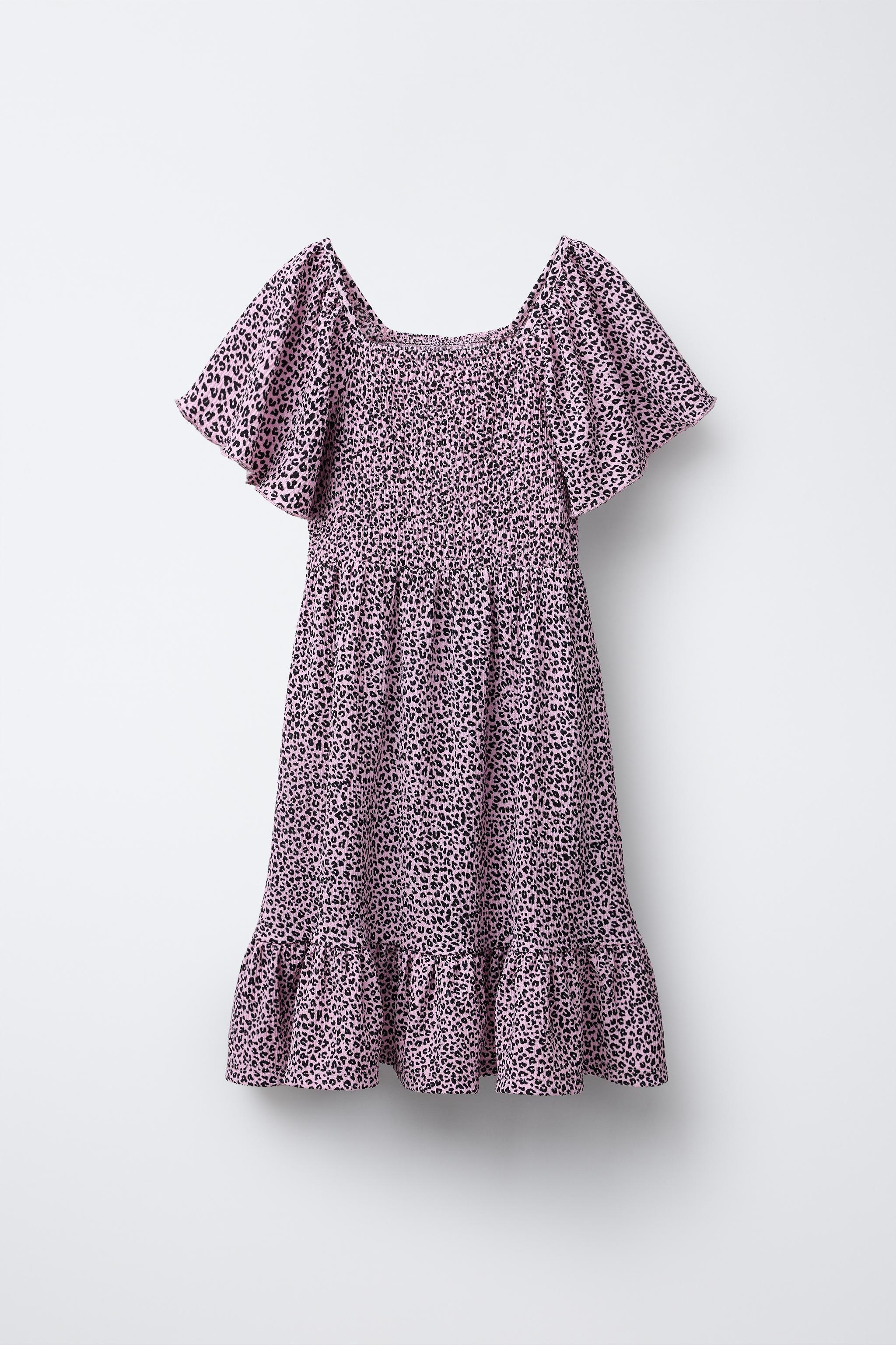 ANIMAL PRINT TEXTURED DRESS