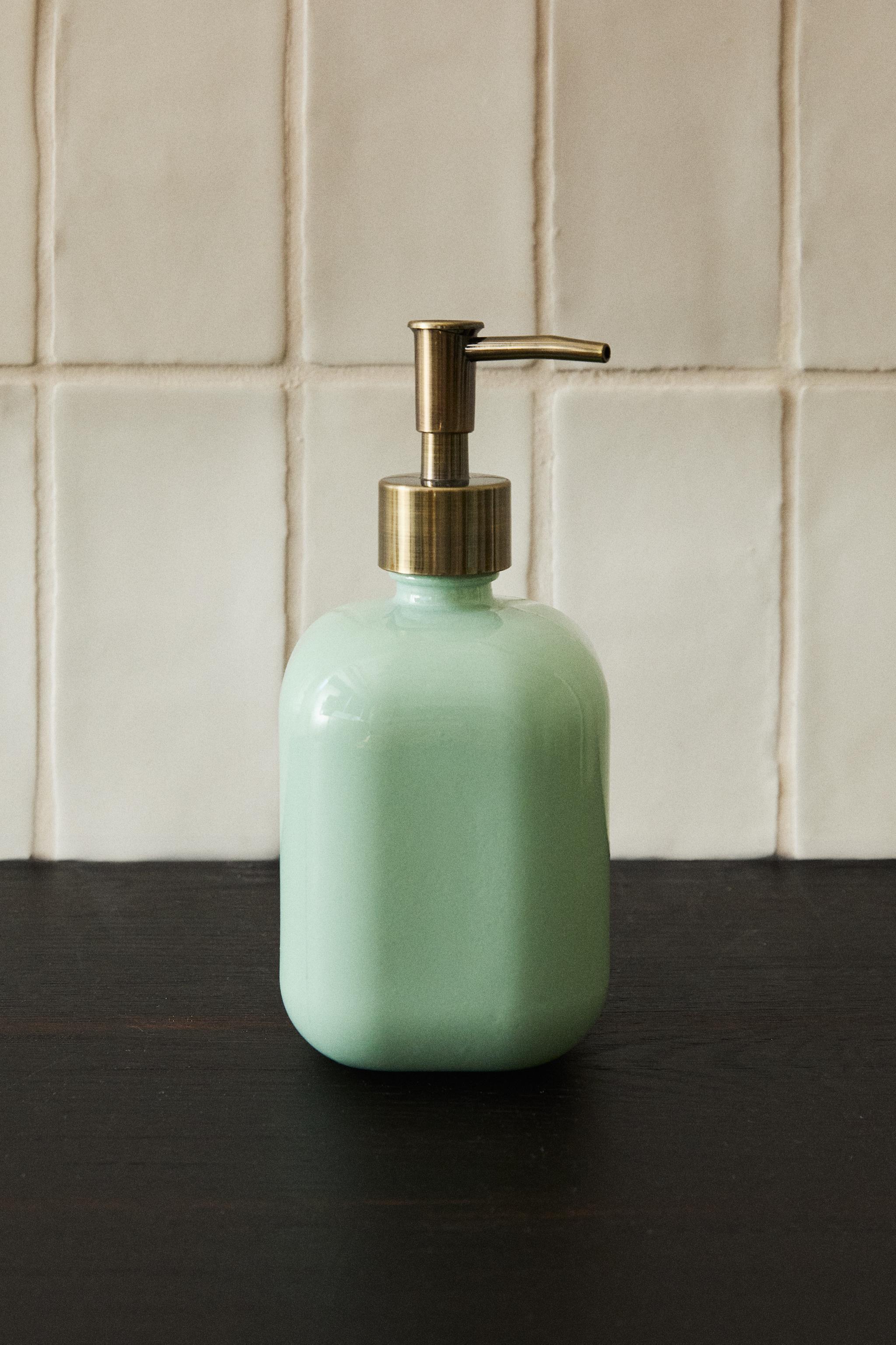 JADE GLASS SOAP DISPENSER