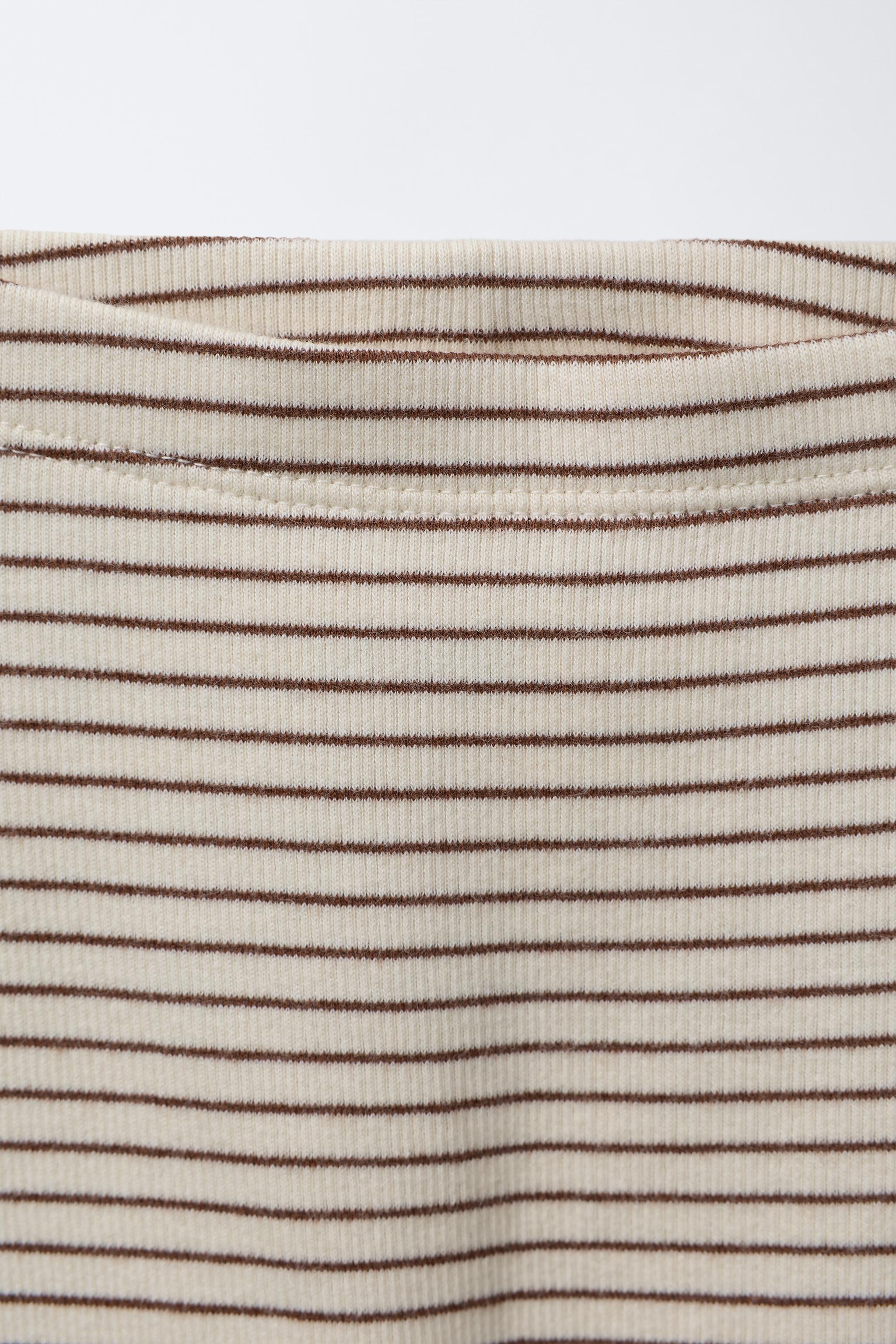 STRIPED BODYSUIT AND LEGGINGS SET