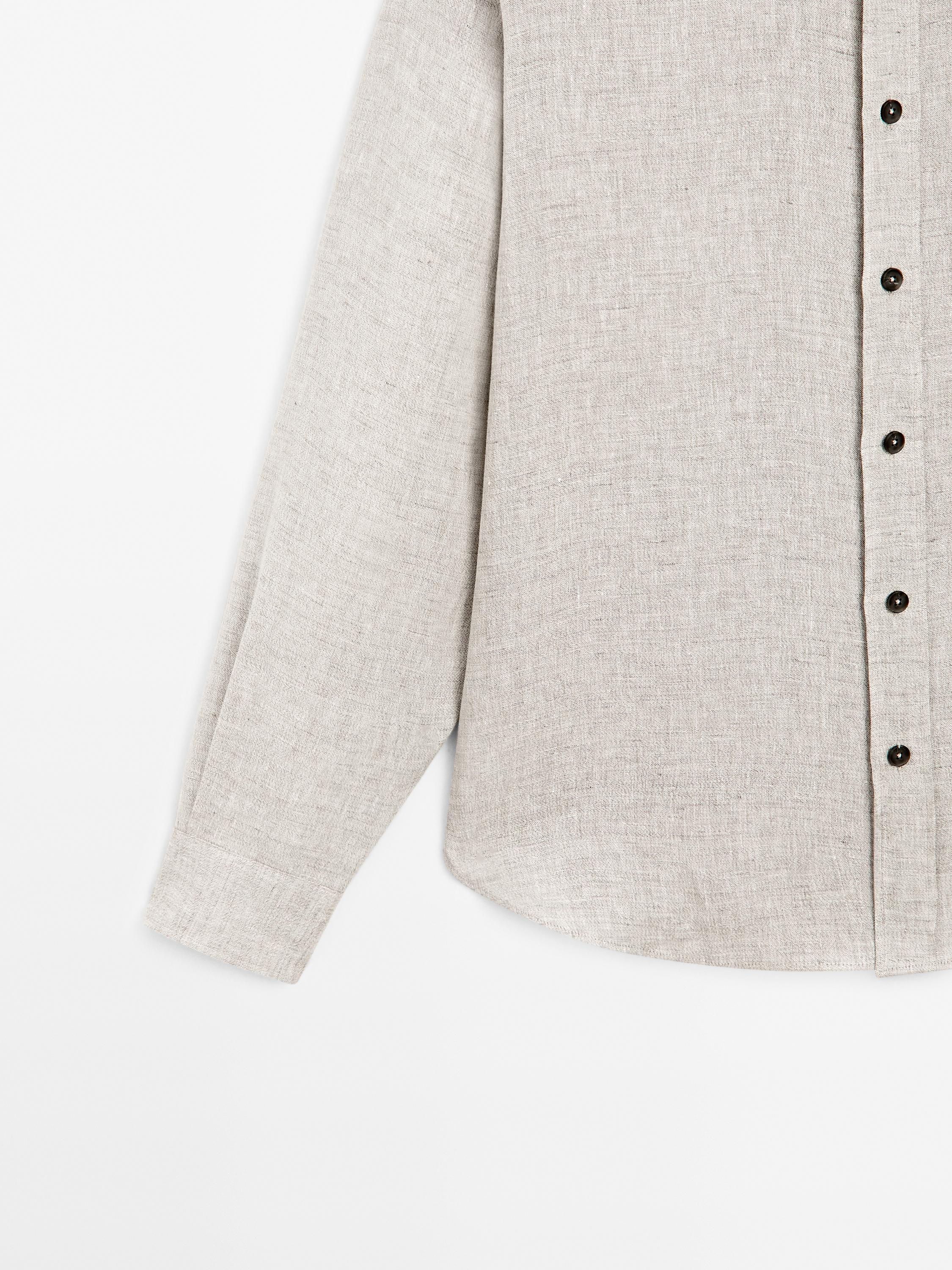 100% linen regular fit shirt