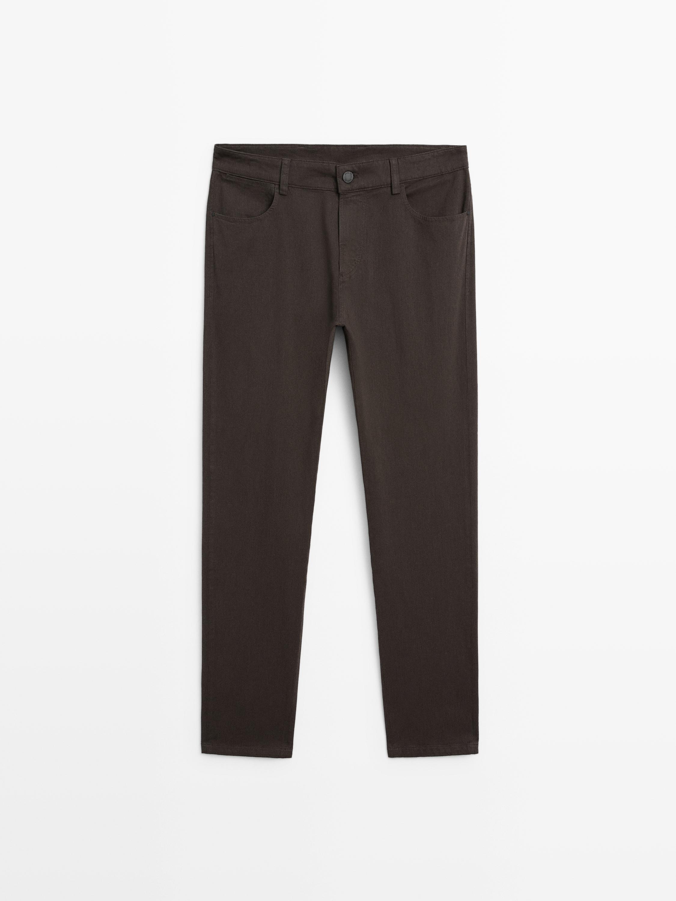 Slim fit denim trousers