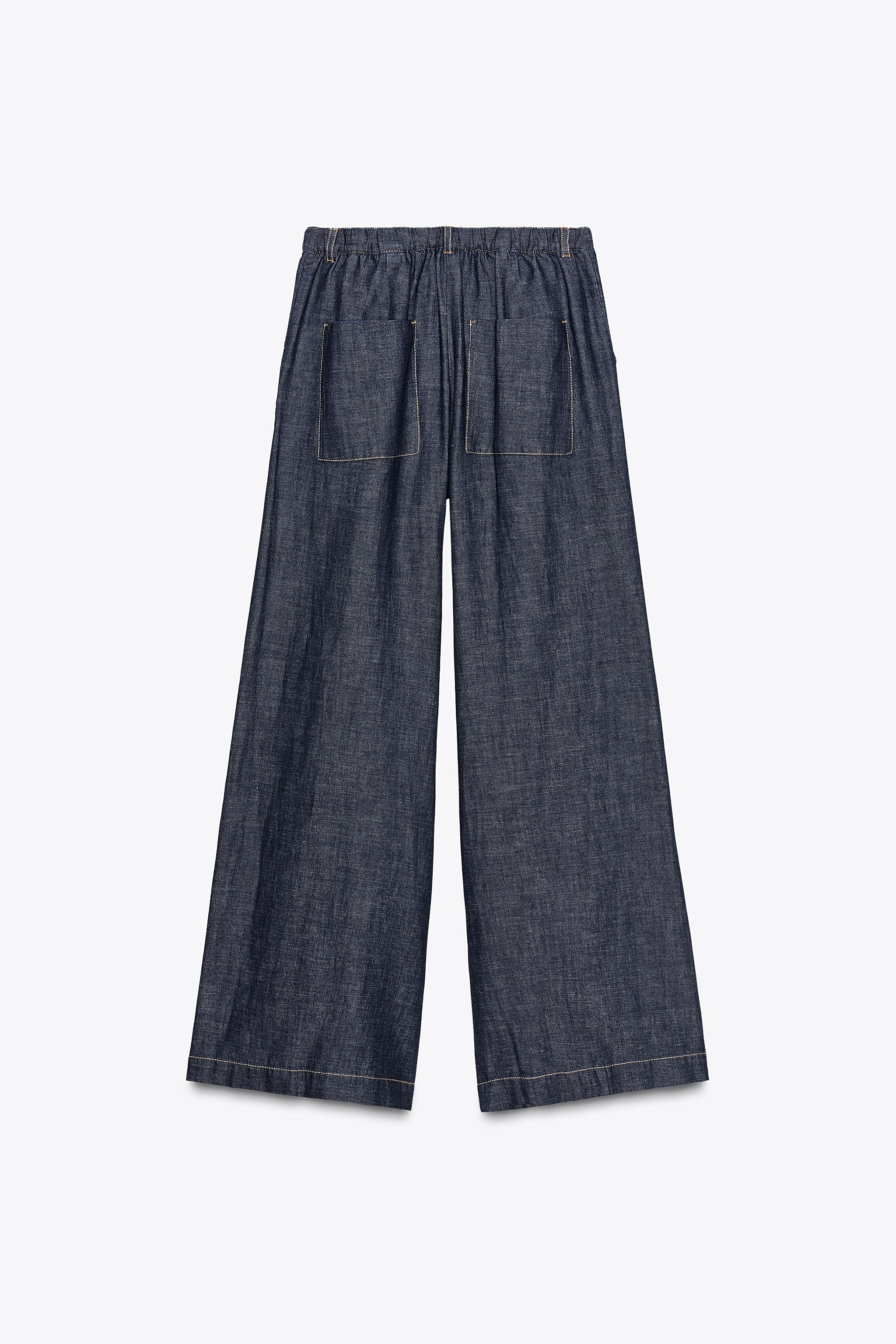 WIDE LEG LINEN PANTS