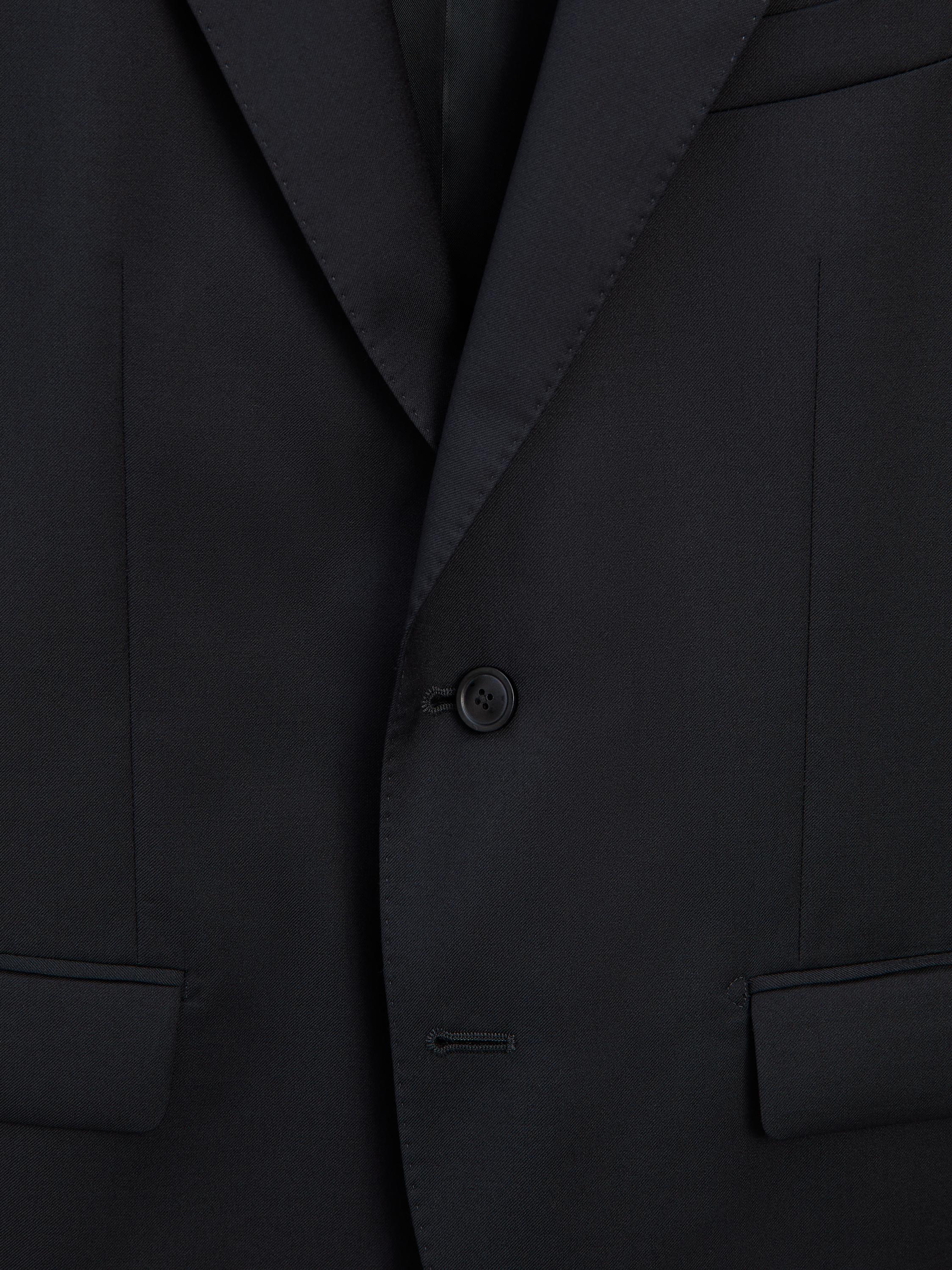 Plain 100% wool suit blazer
