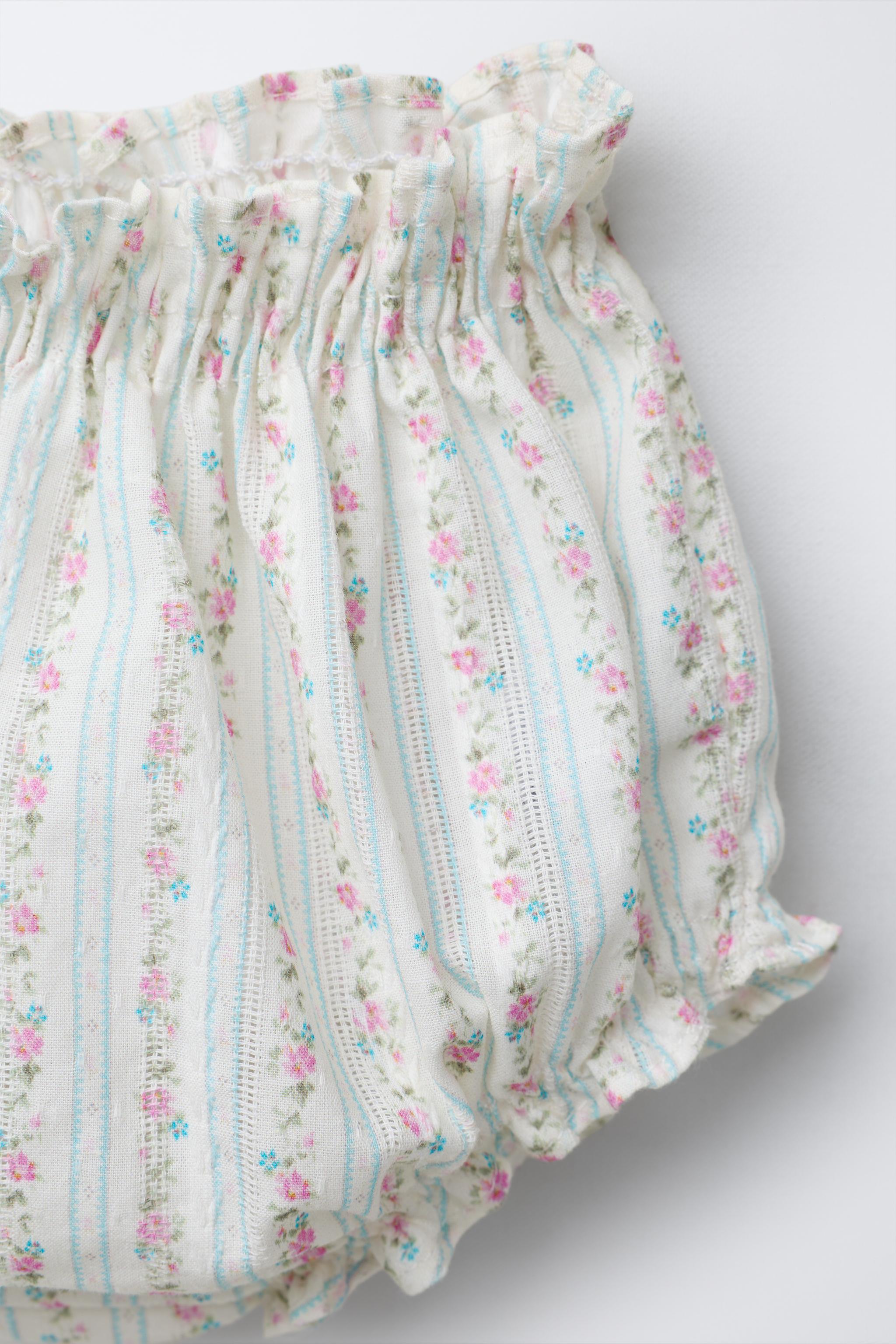 FLORAL SHIRT AND BLOOMERS SET