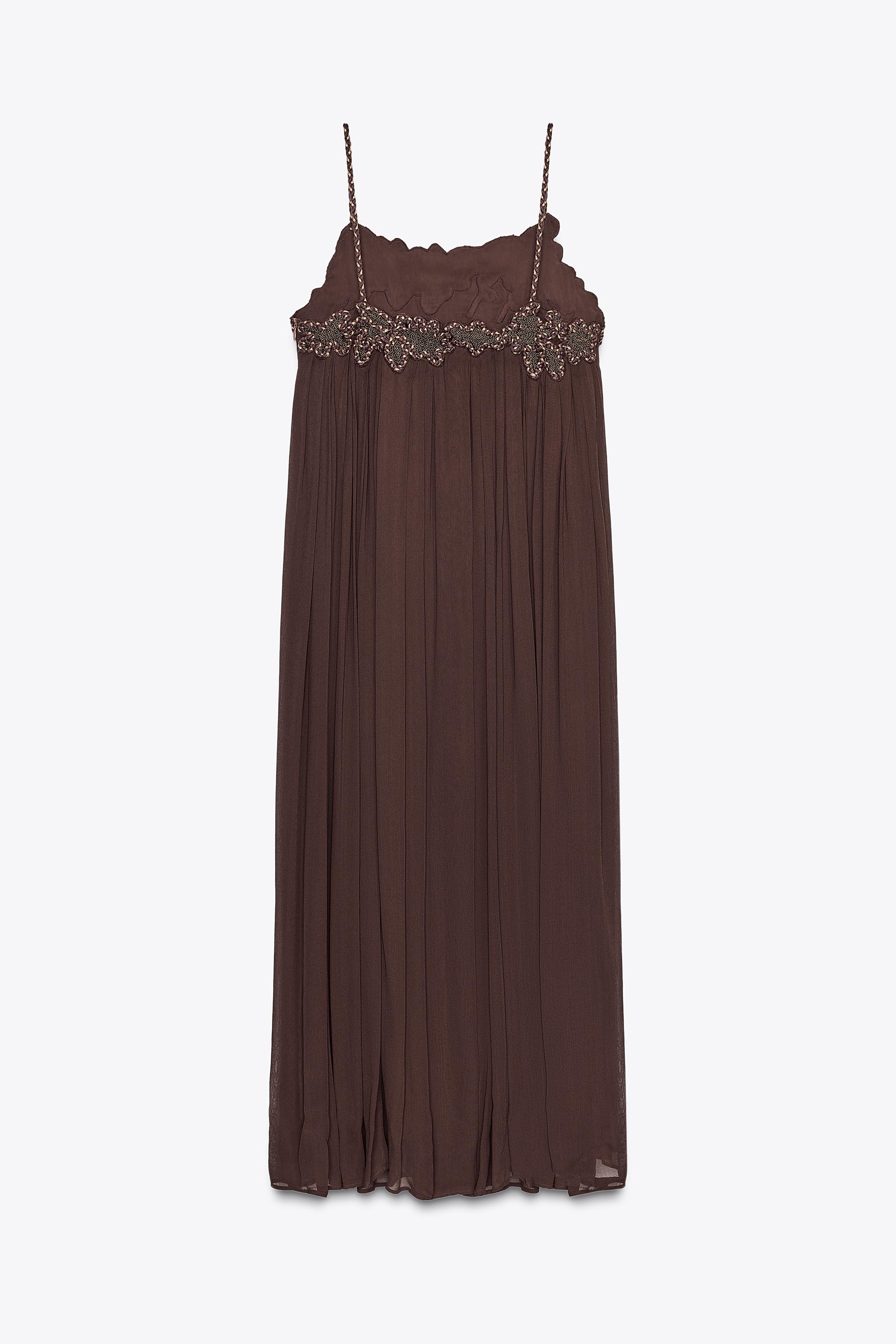 EMBROIDERED LONG DRESS ZW COLLECTION