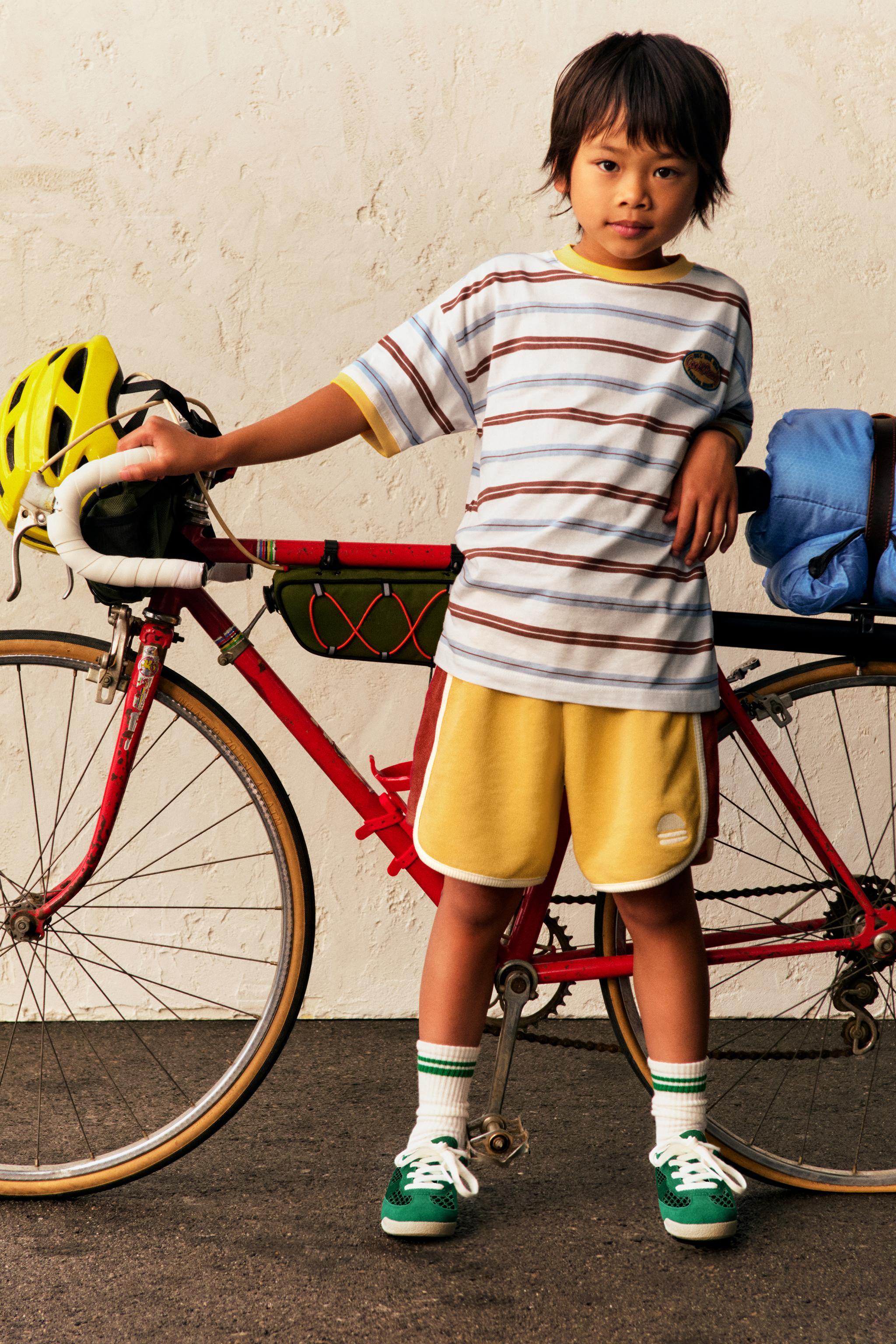 STRIPED AND EMBROIDERED T-SHIRT