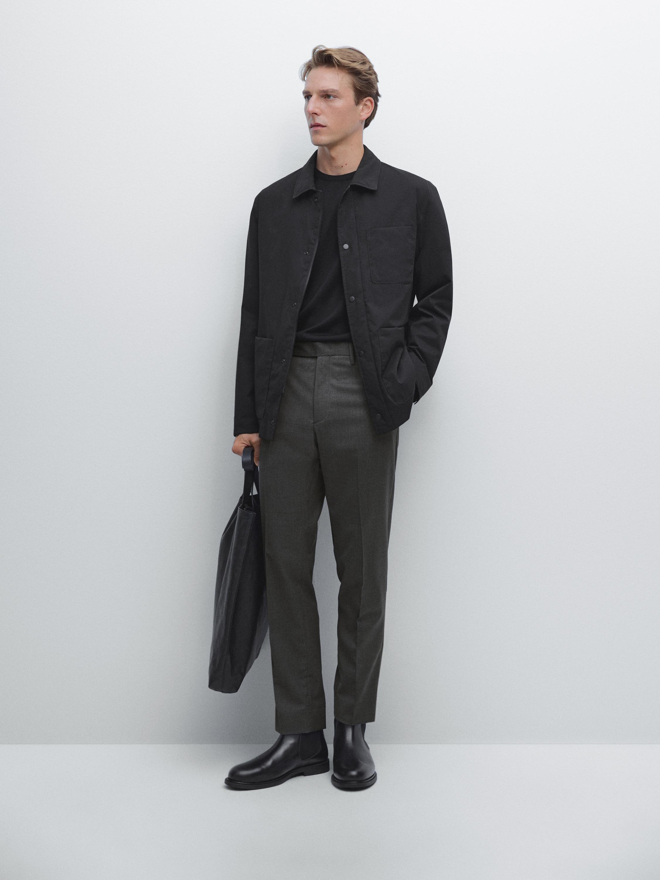 Wool blend smart trousers