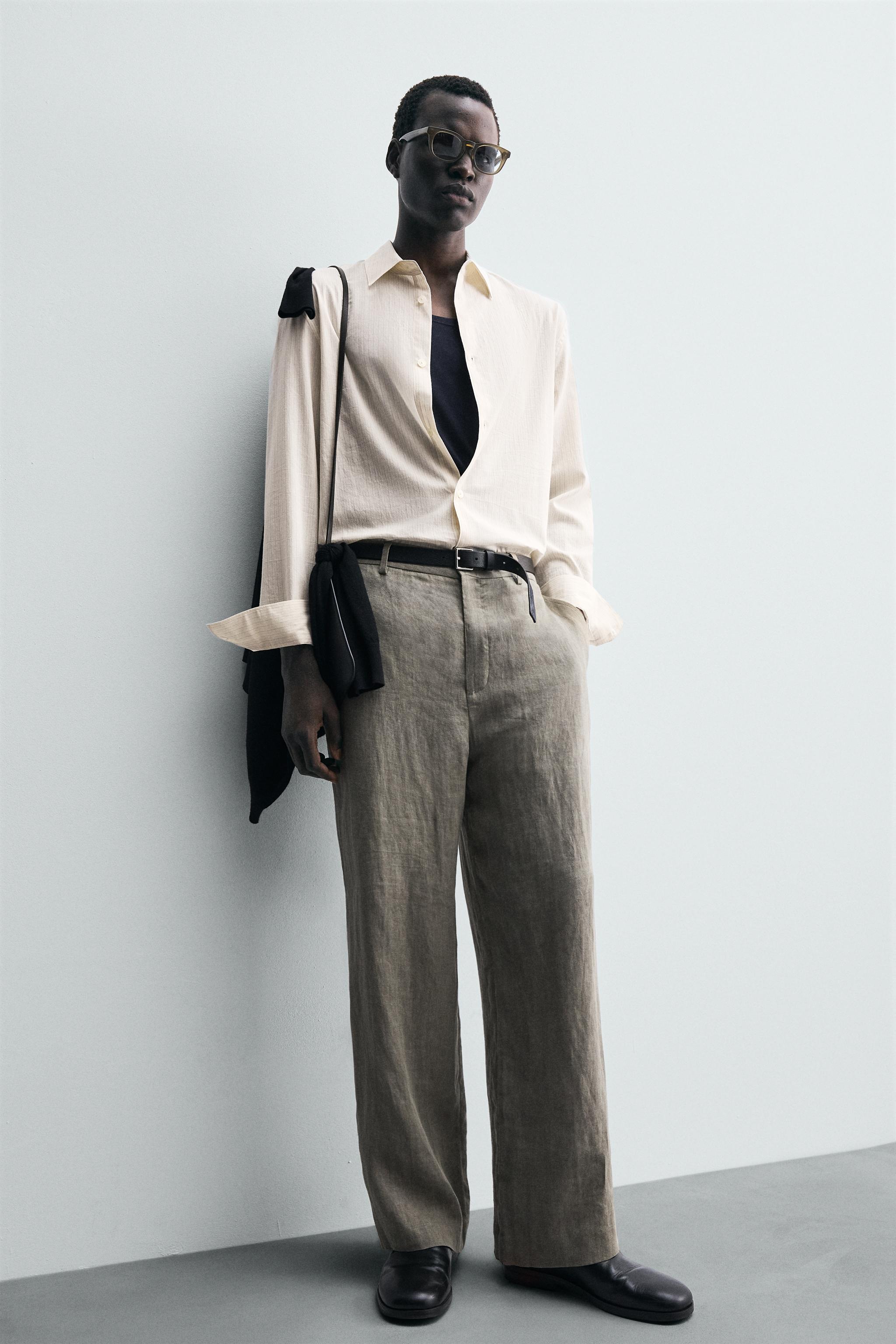 STRIPED COTTON VISCOSE SHIRT