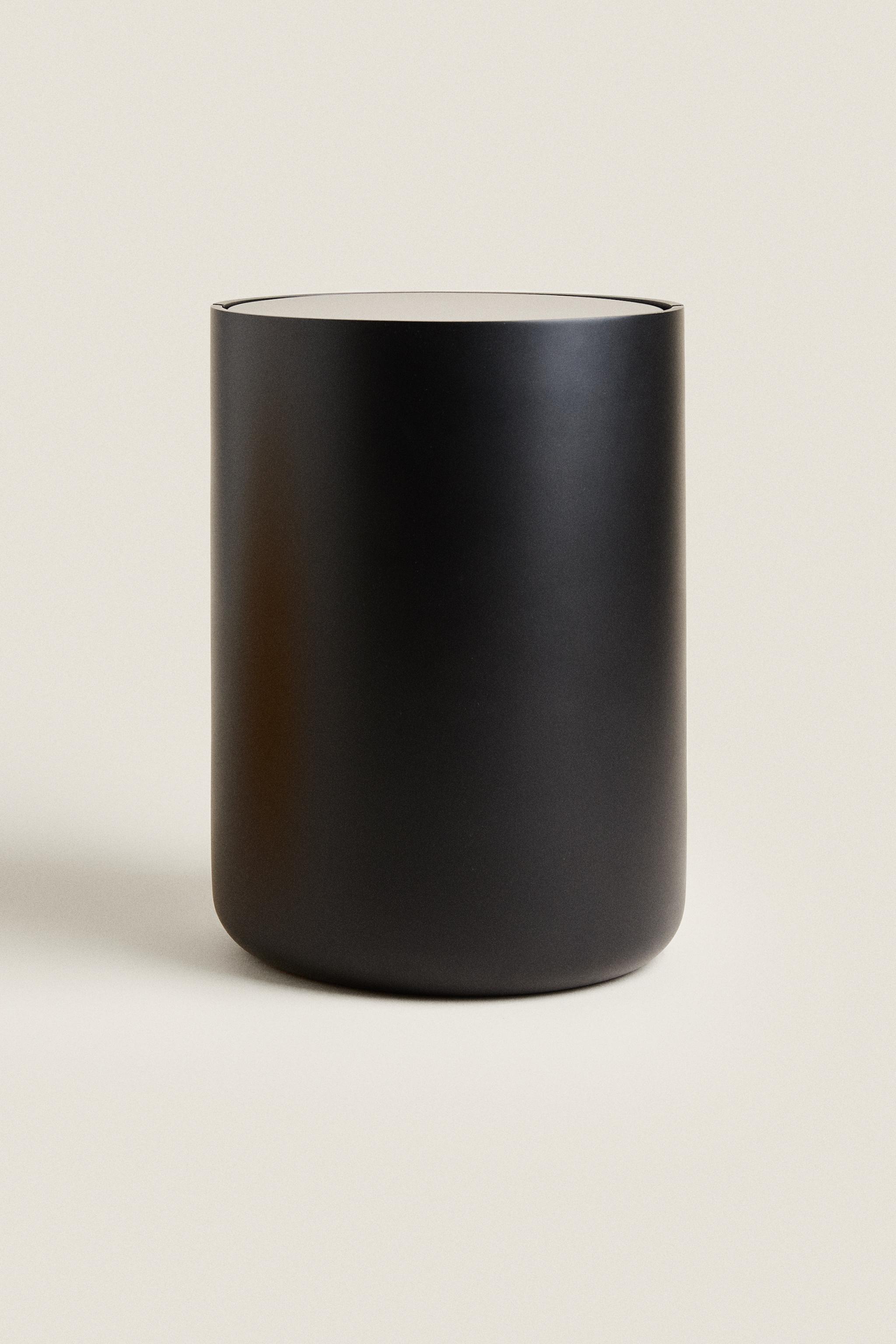 LARGE WASTEPAPER BASKET BLACK RESIN
