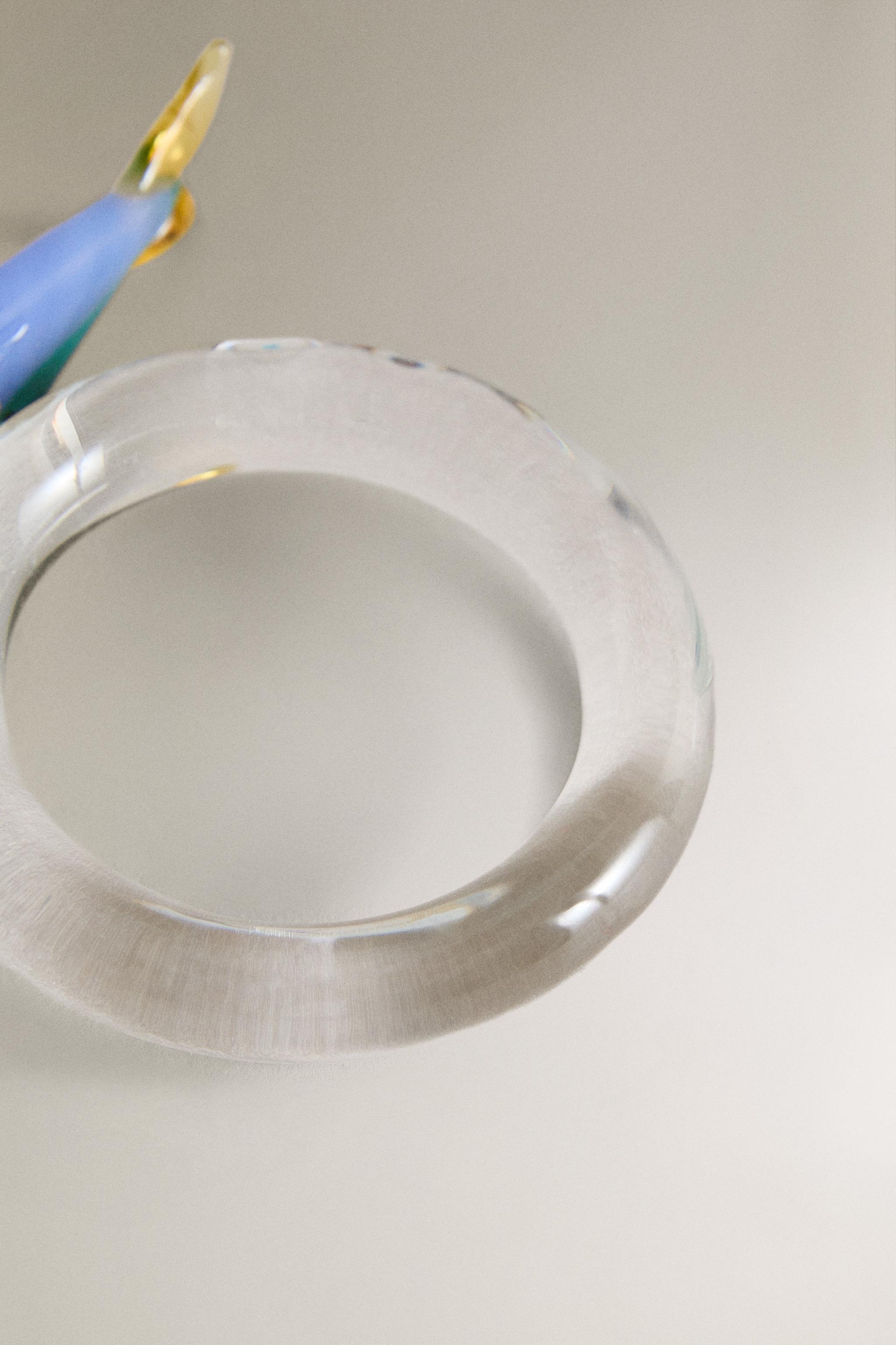 SET OF BOROSILICATE GLASS FISH NAPKIN RINGS (SET OF 4)