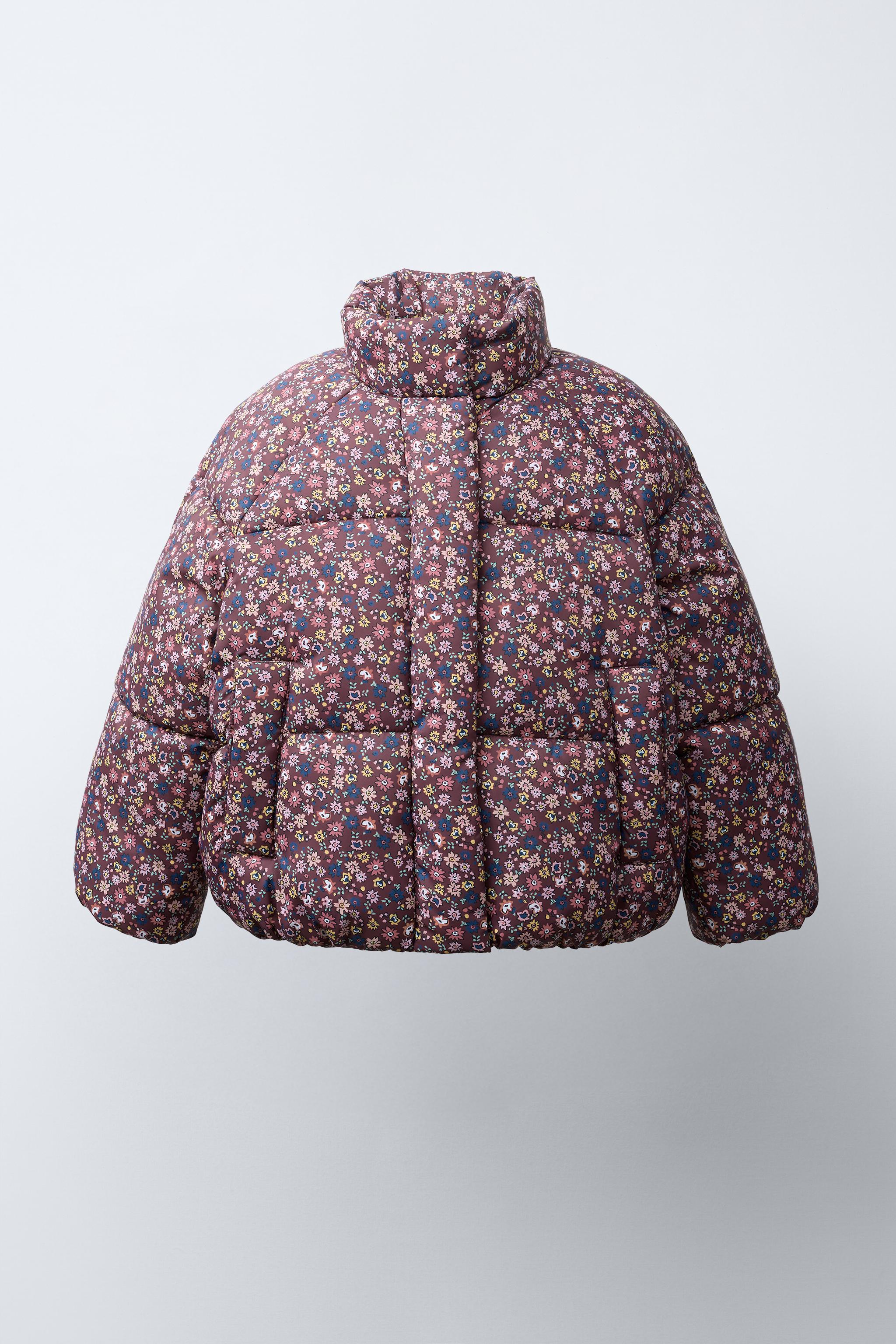 FLOWER PRINT PUFFER JACKET