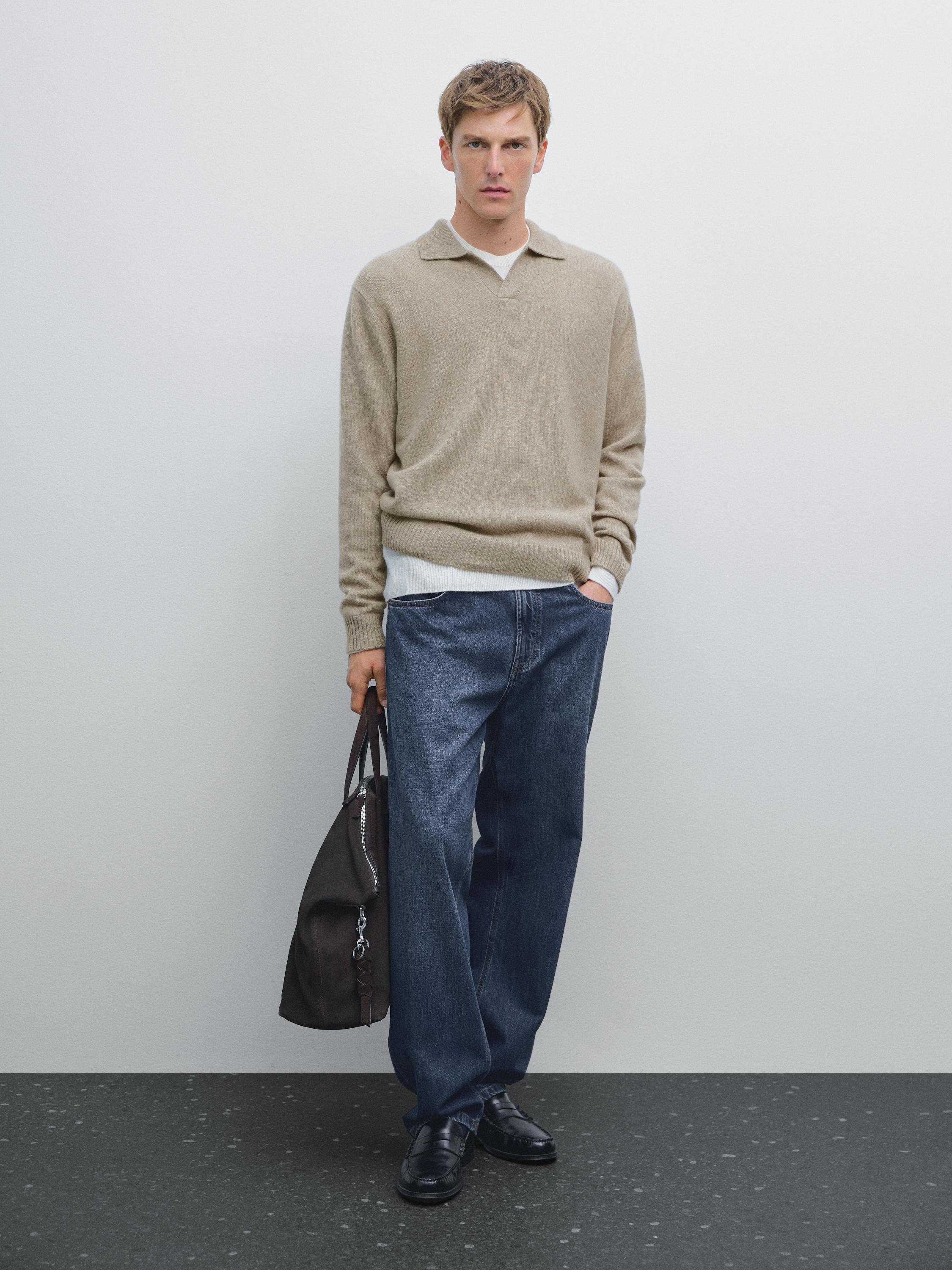 Knit 100% cashmere V-neck sweater