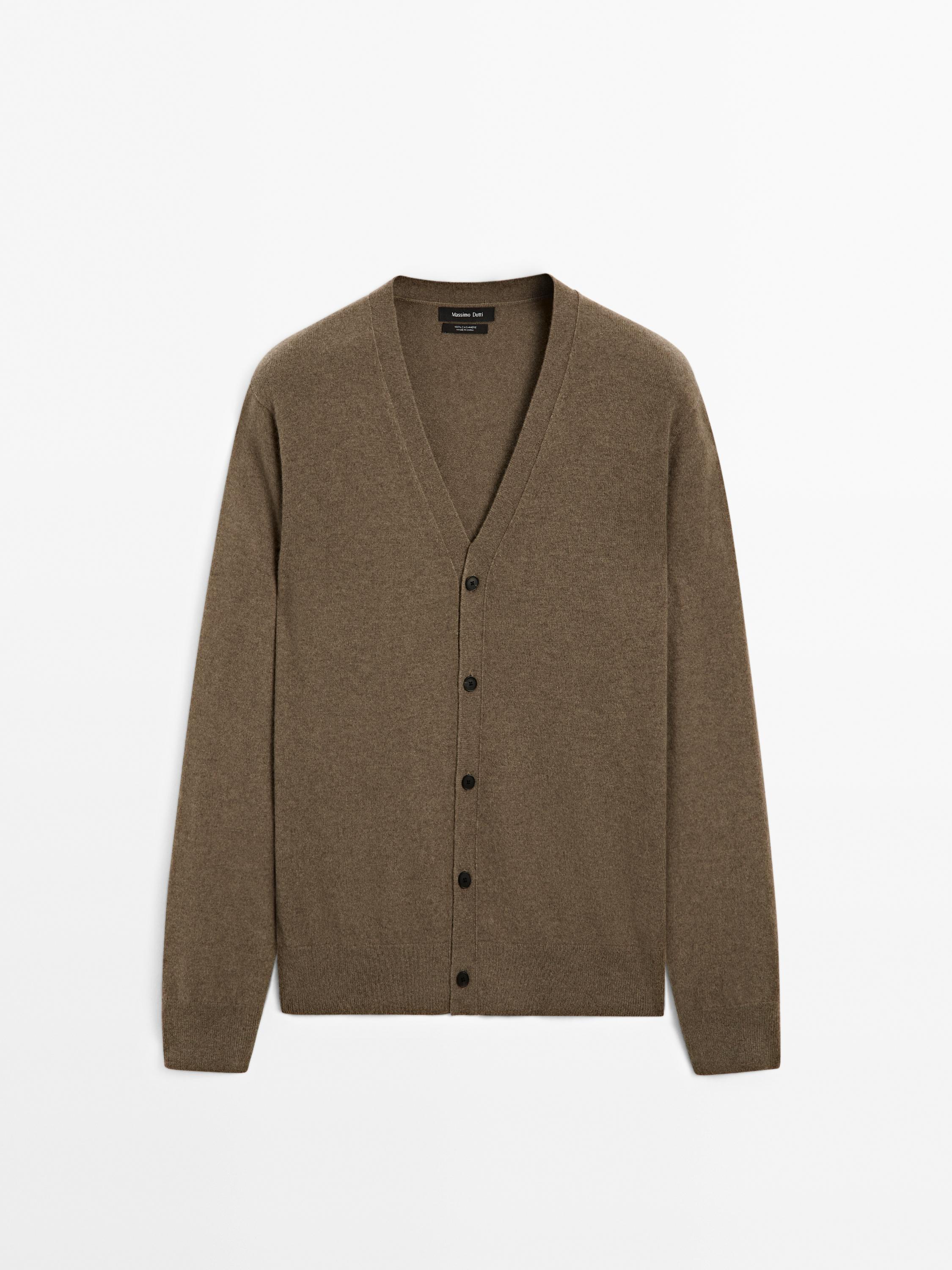 100% cashmere V-neck cardigan