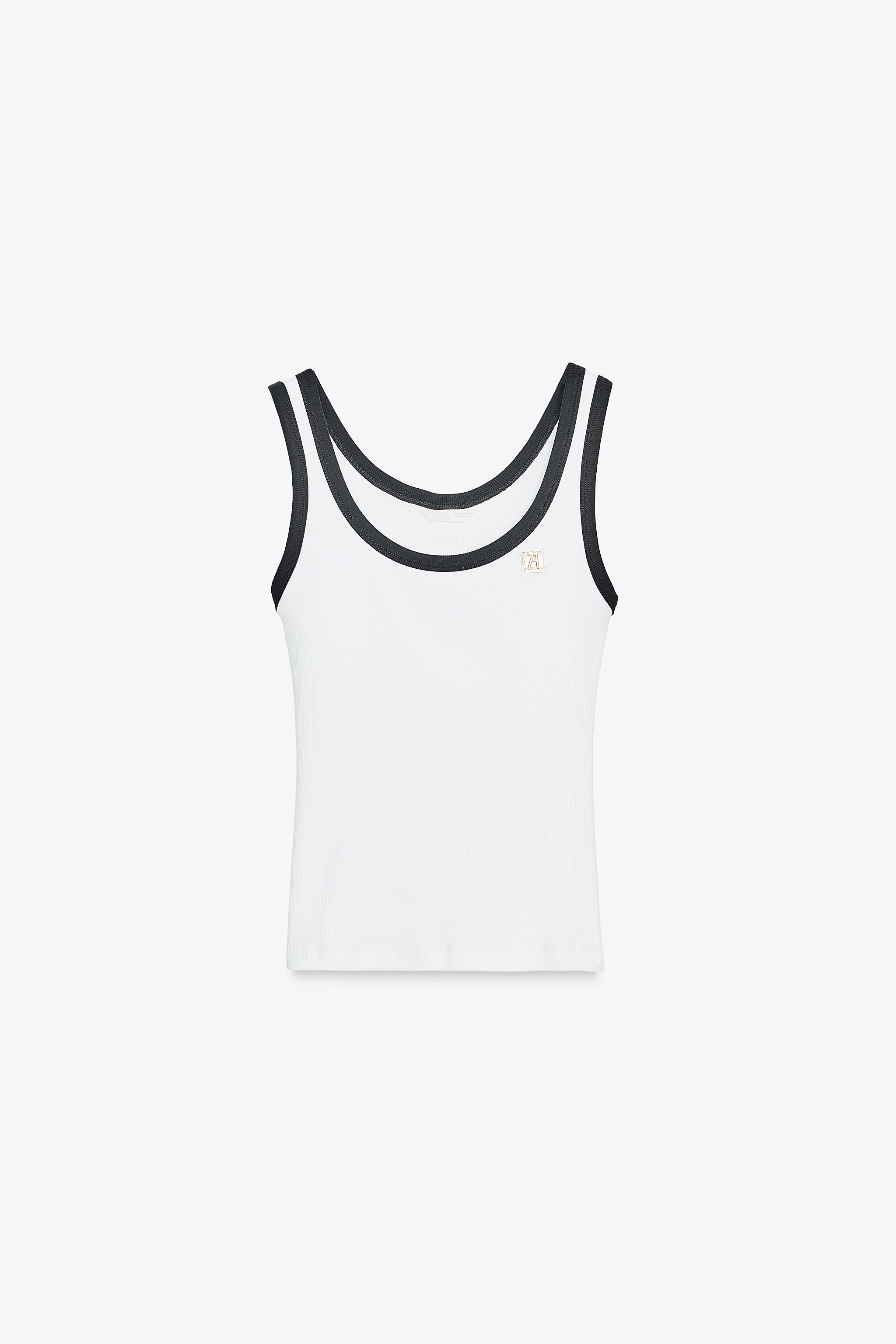 ZARA BROOCH TRIM TOP