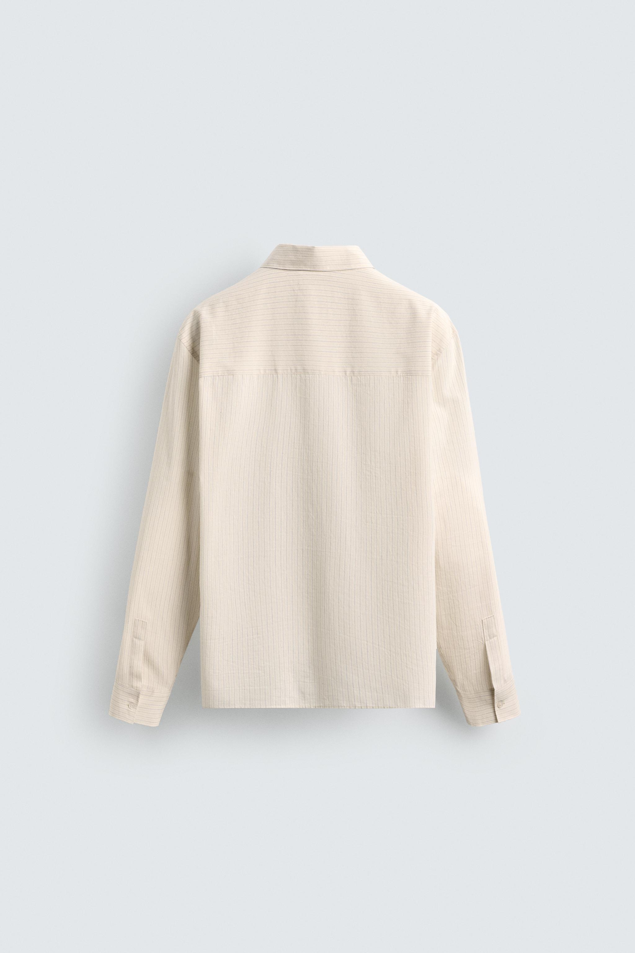 STRIPED COTTON VISCOSE SHIRT