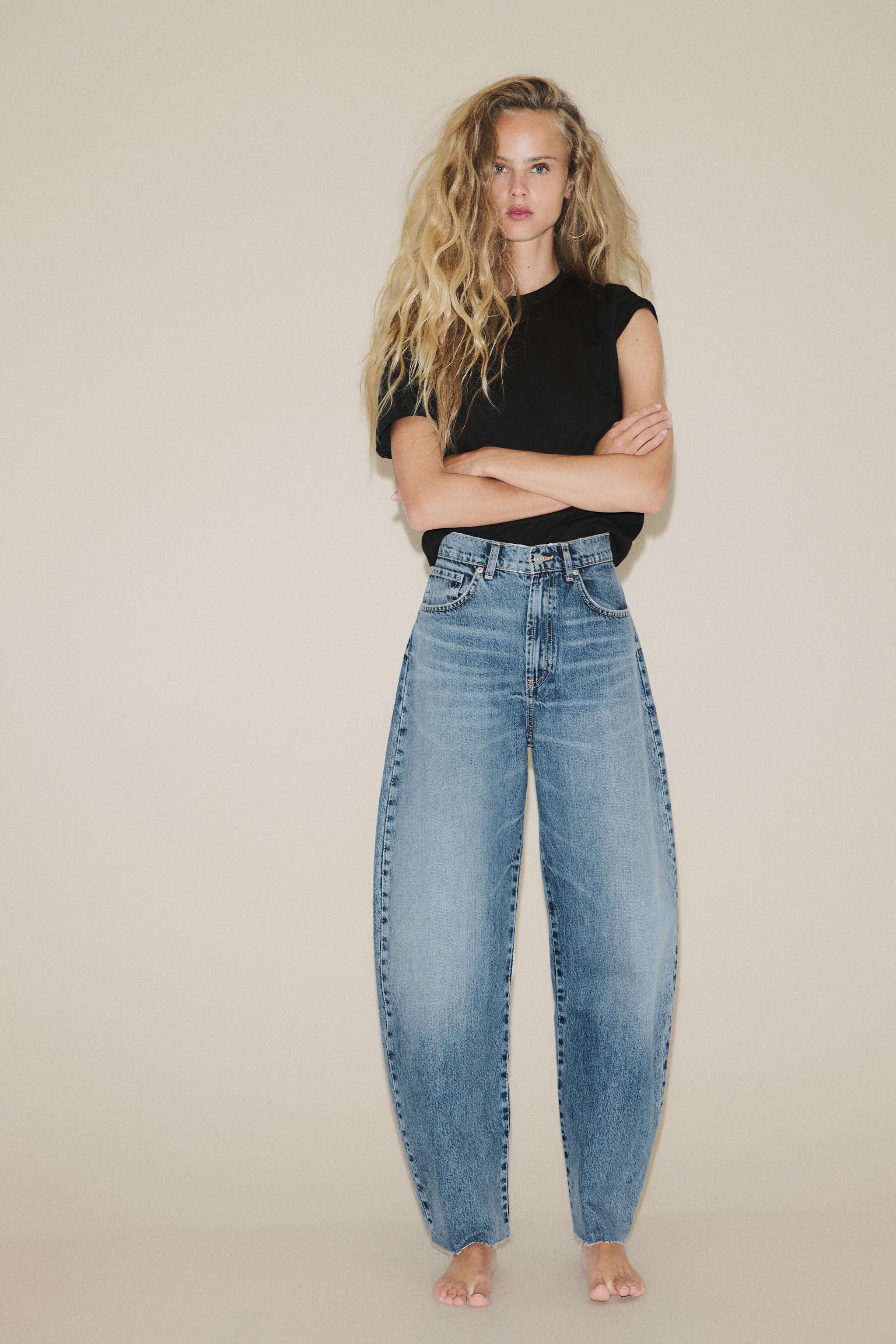 HIGH WAIST TRF BARREL JEANS
