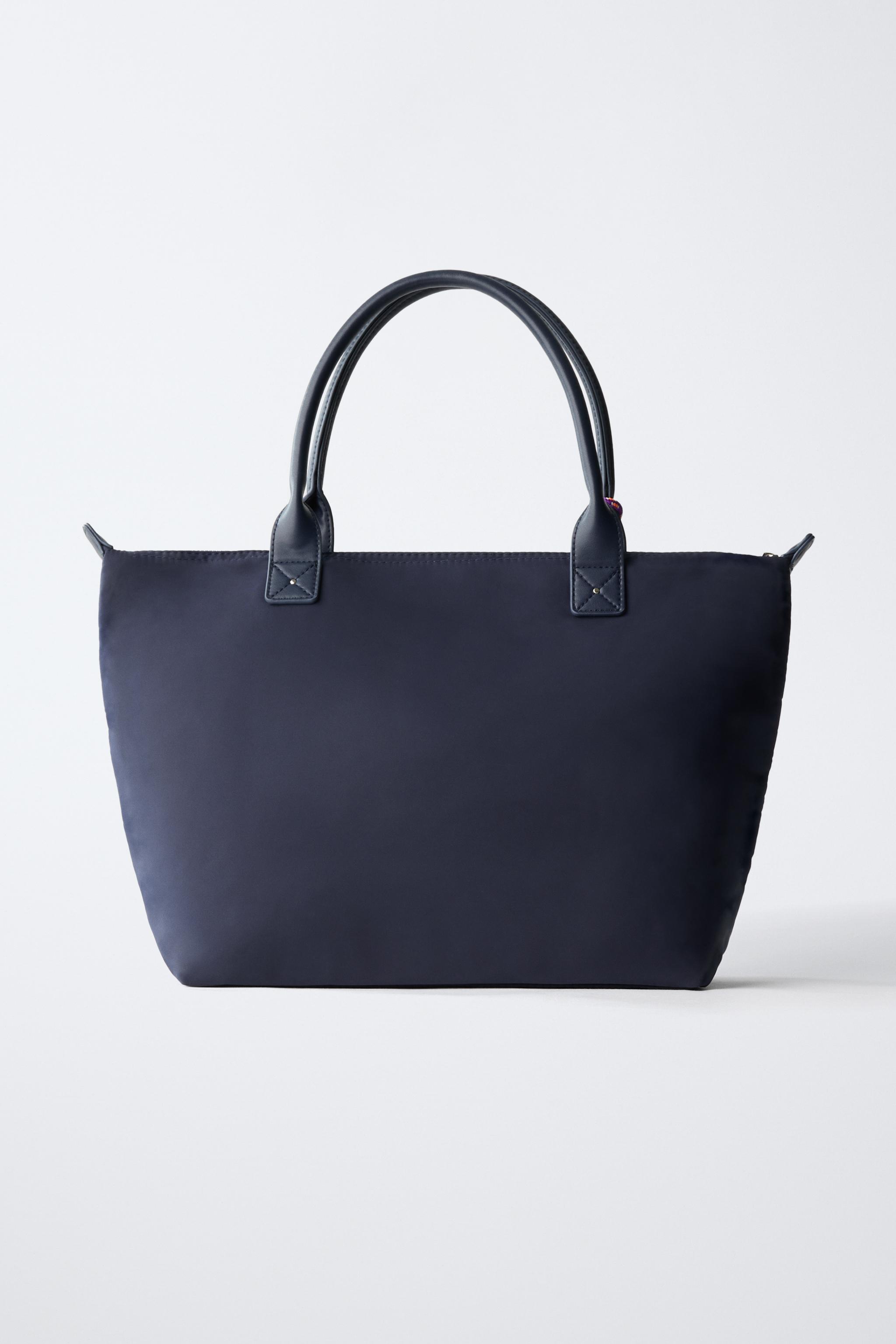 NYLON TOTE BAG WITH TEDDY BEAR CHARM