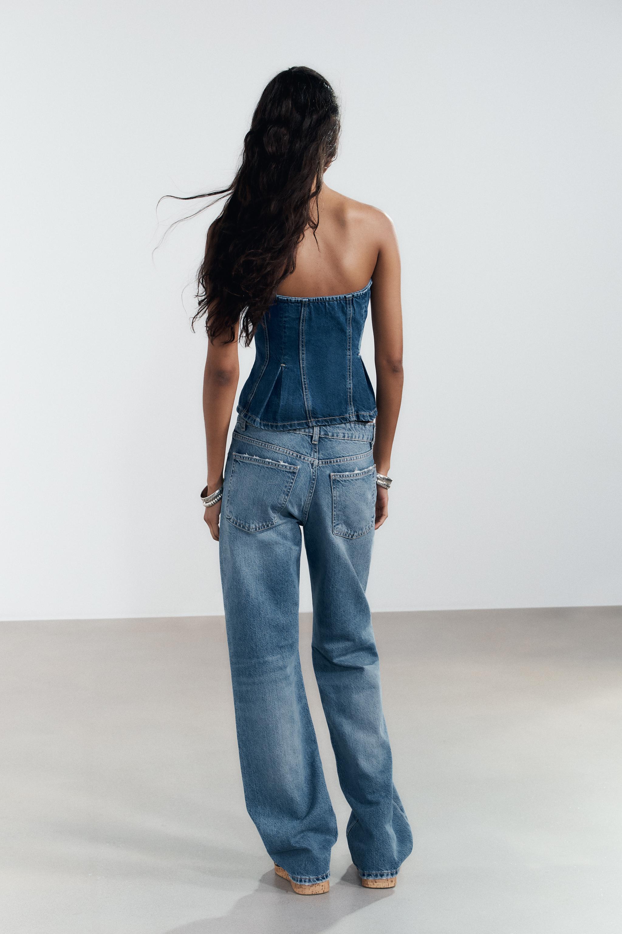 TRF MID-RISE WIDE LEG JEANS