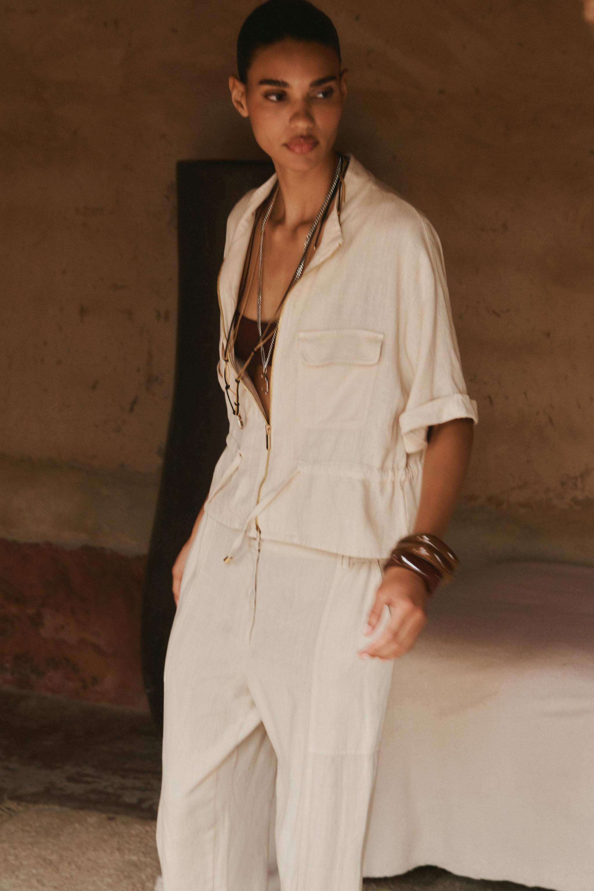 LINEN SAFARI SHIRT