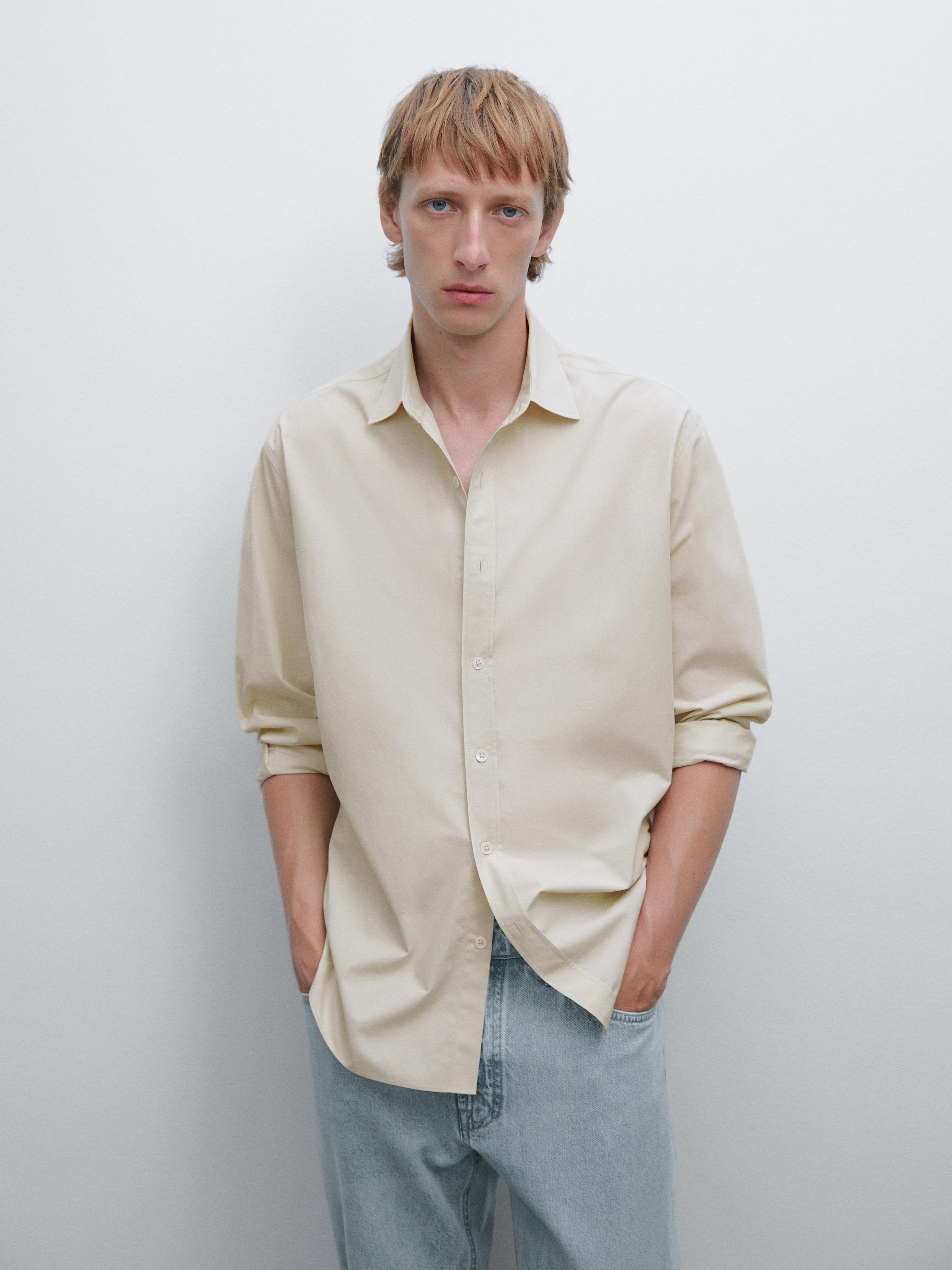 Regular-fit 100% cotton shirt