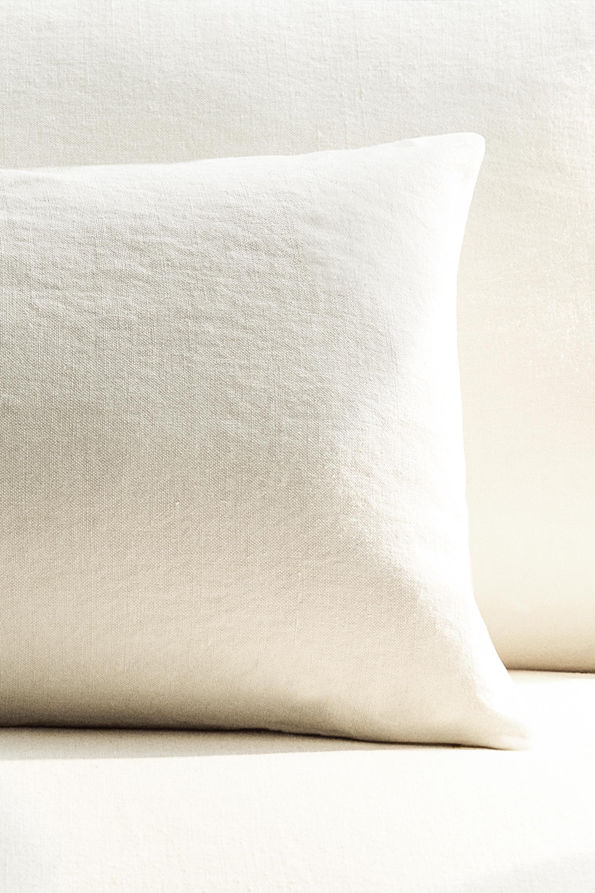 WASHED LINEN THROW PILLOW COVER