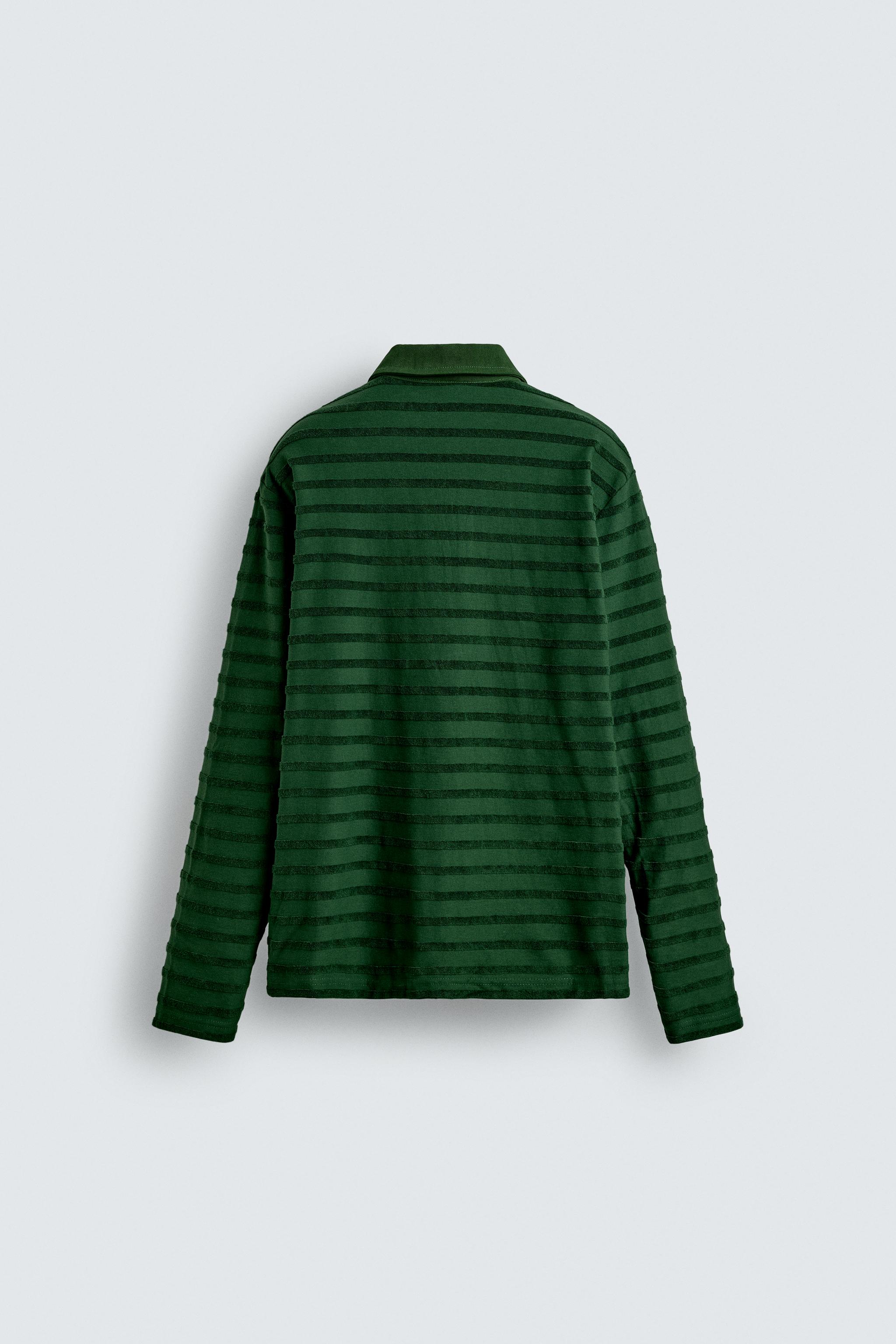 JACQUARD STRIPED TERRY POLO SHIRT