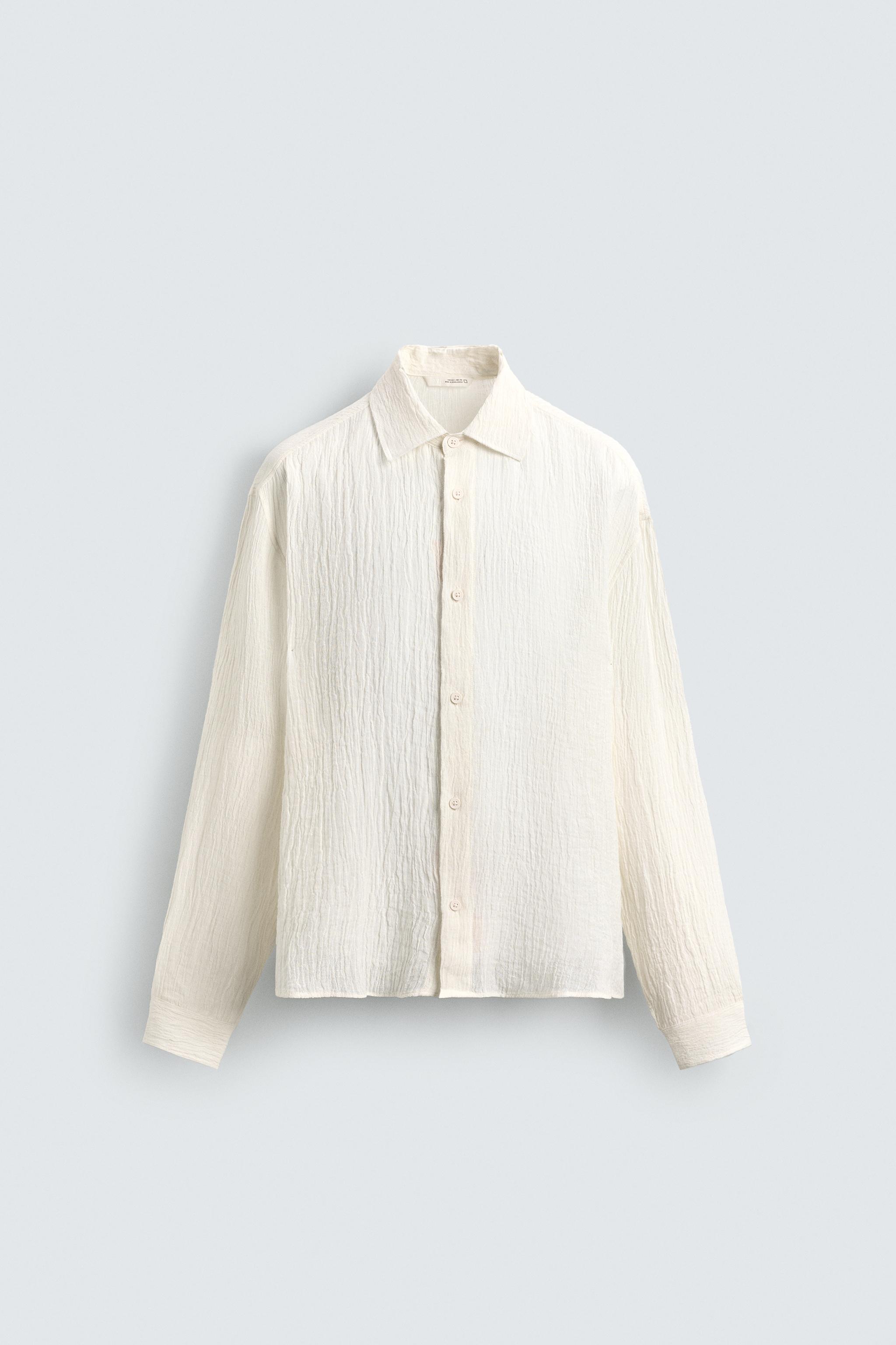 100% CRINKLED LINEN SHIRT