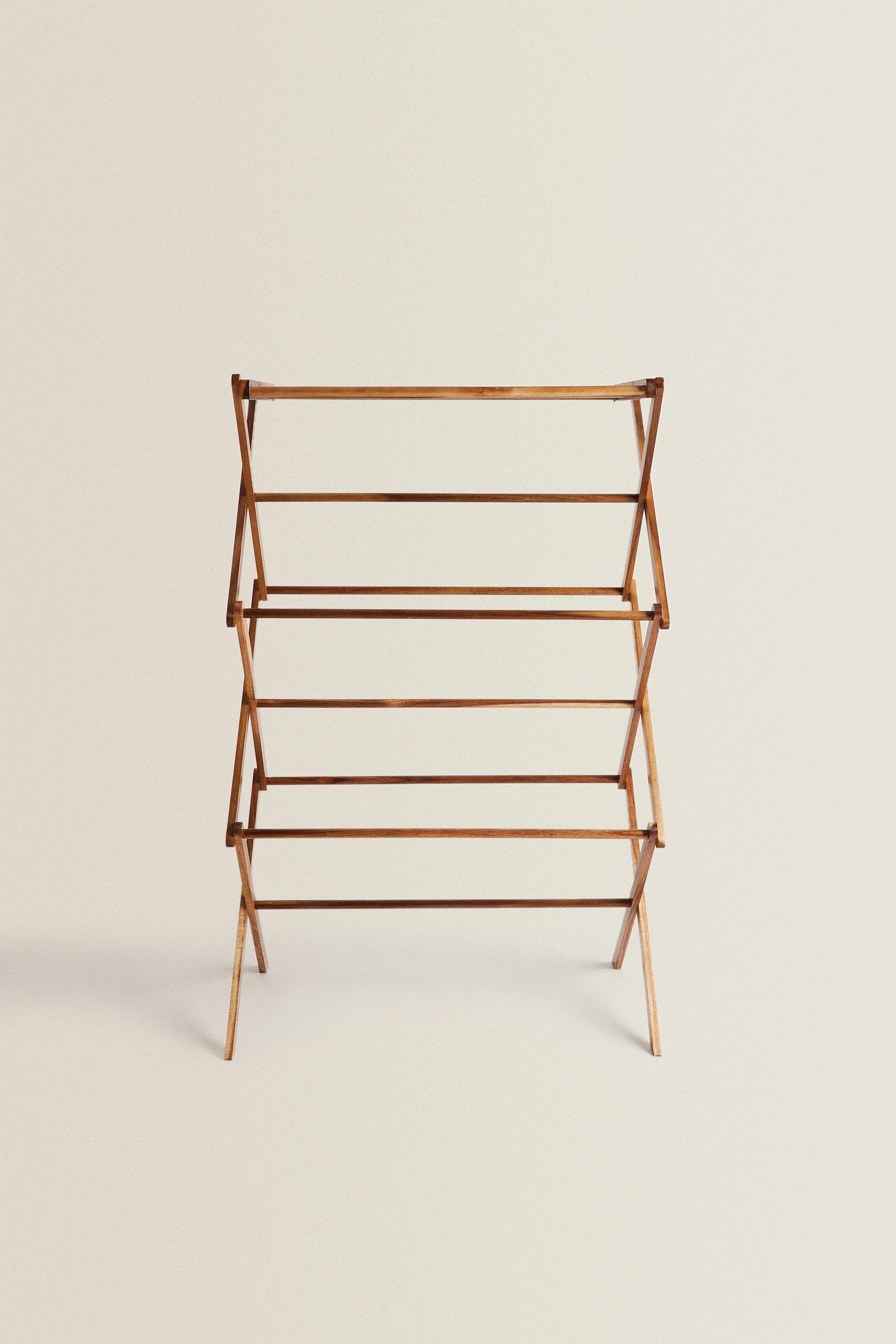 WOODEN VERTICAL FOLDING  CLOTHES HORSE