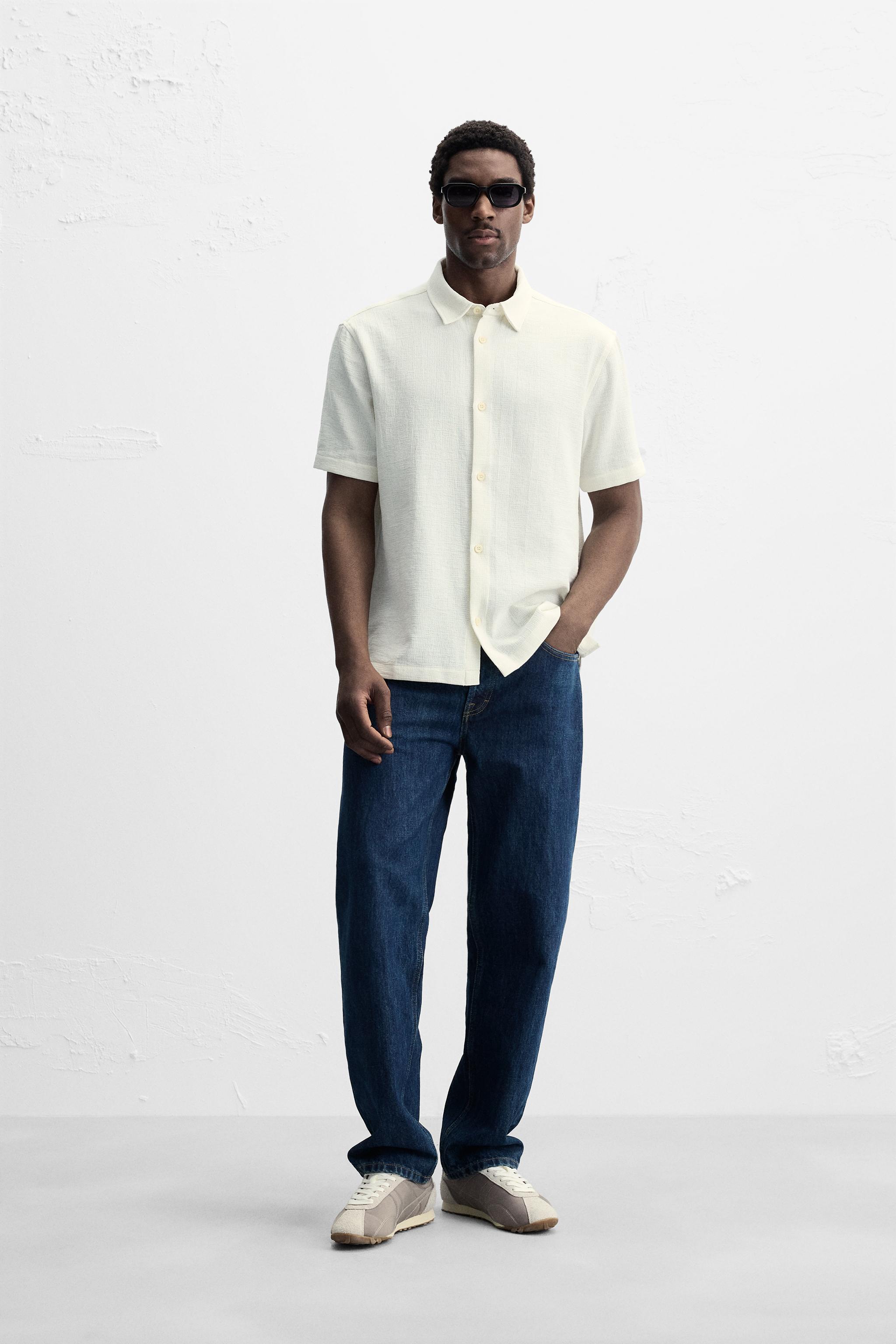 REGULAR FIT TEXTURED SHIRT