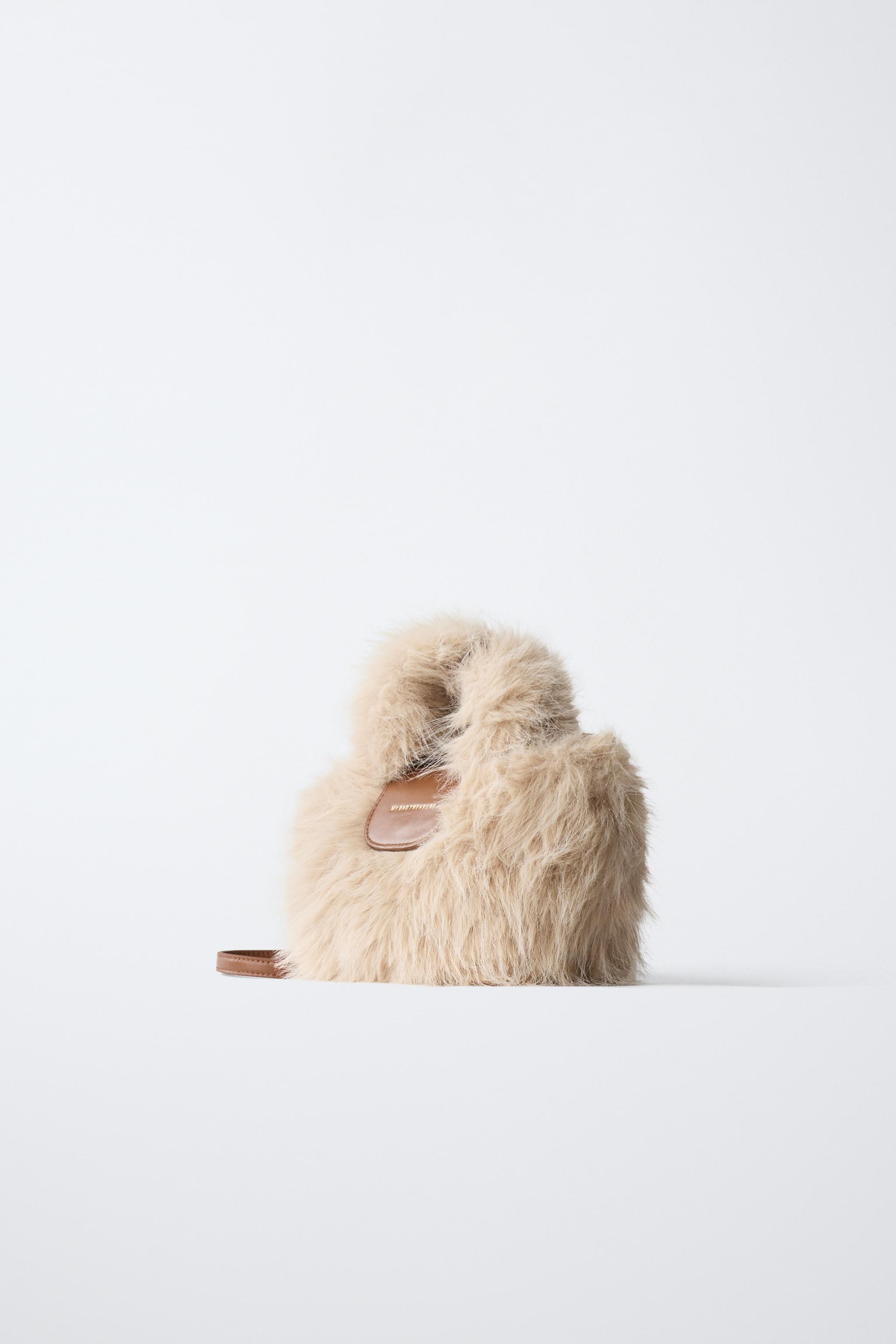 FAUX FUR CROSSBODY BAG