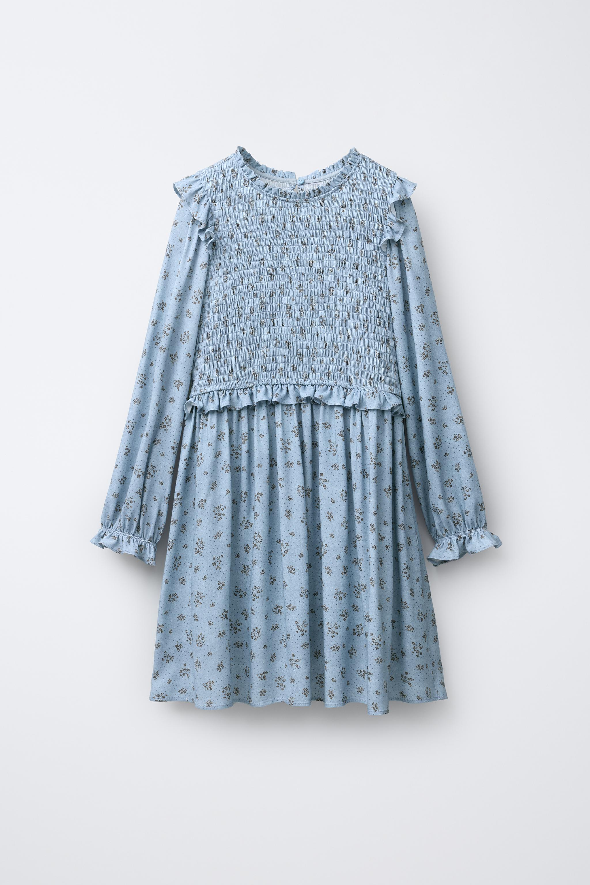 SMOCKED FLORAL DRESS