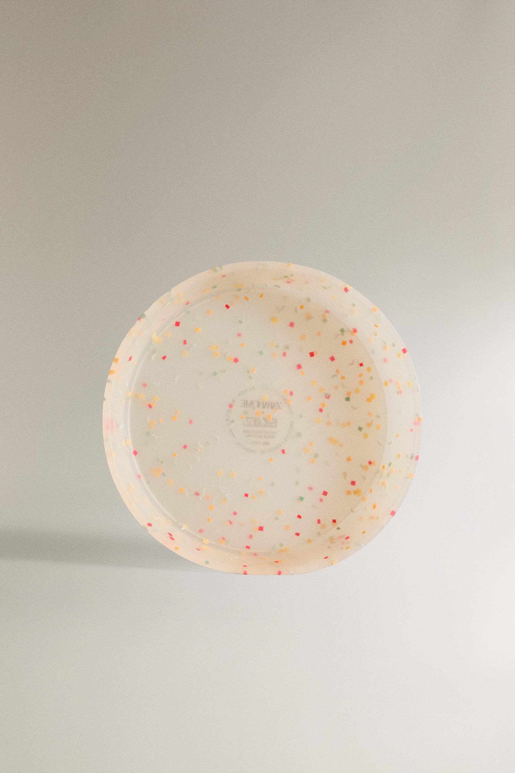 CHILDREN'S CONFETTI SILICONE PLATE