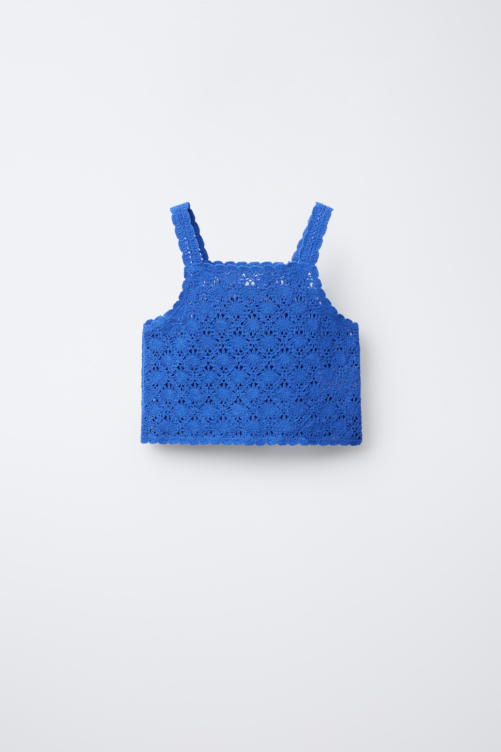 CROCHET KNIT CROP TOP