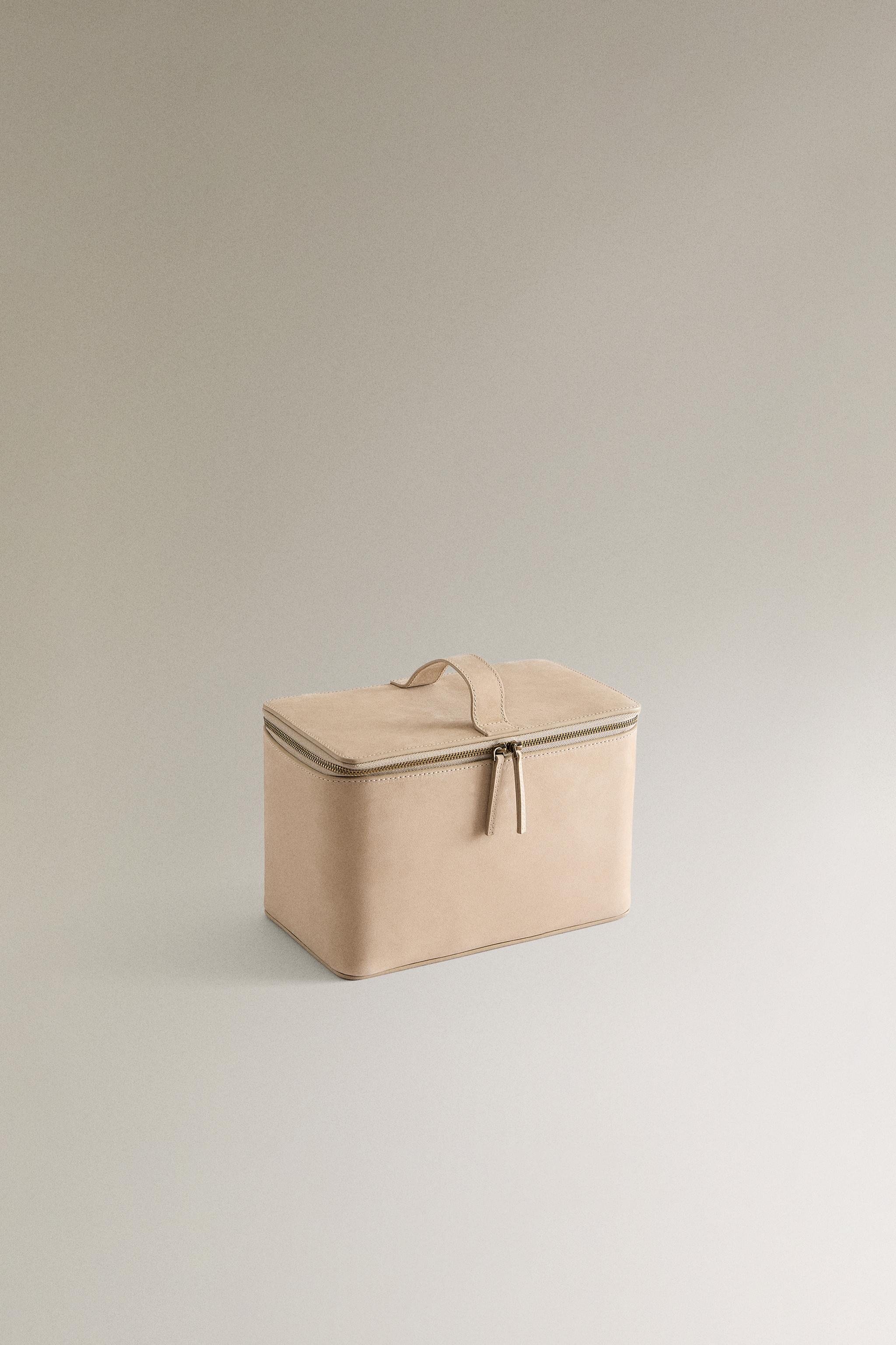 NUBUCK LEATHER CASE MAKEUP BAG