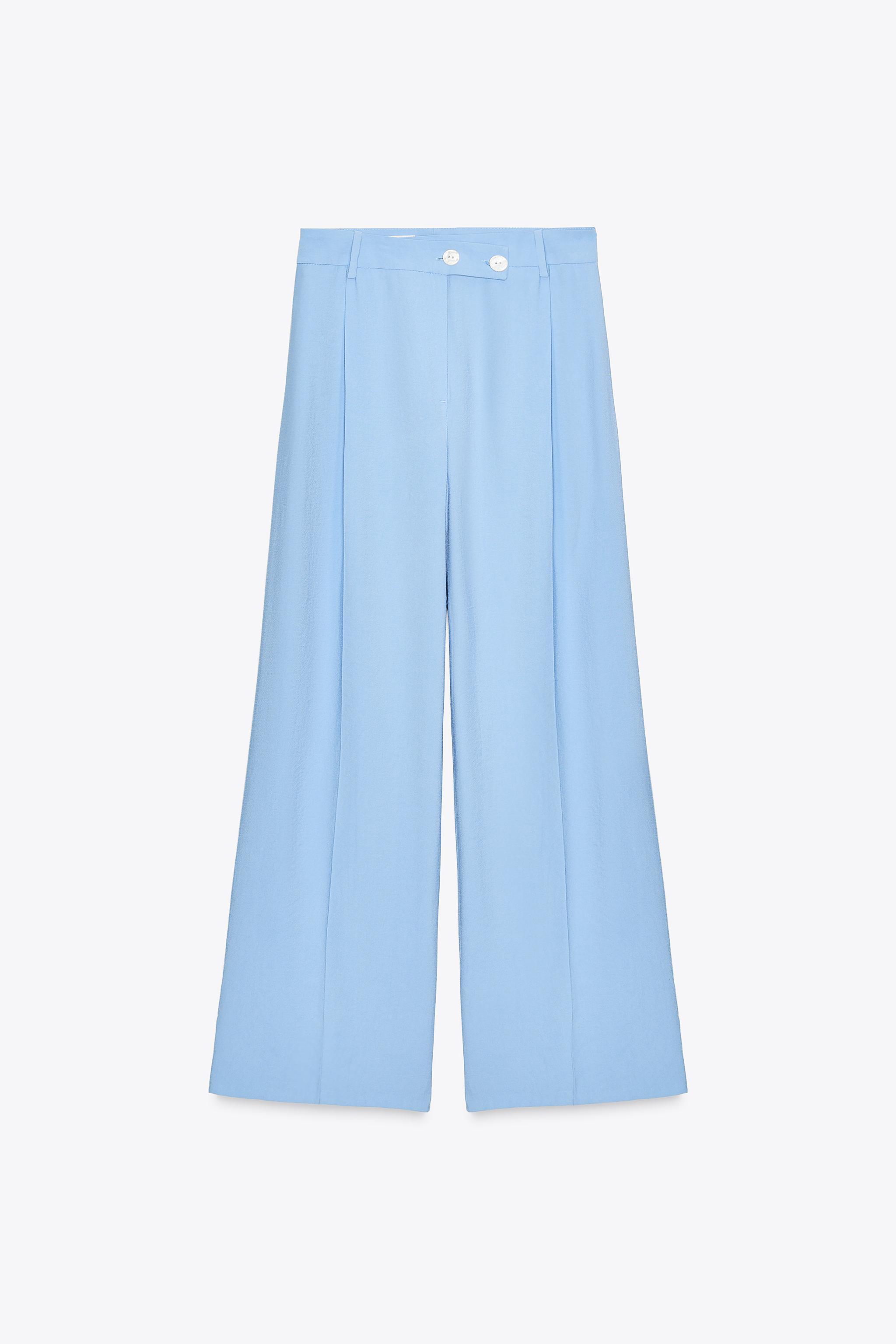 PLEATED WIDE LEG PANTS