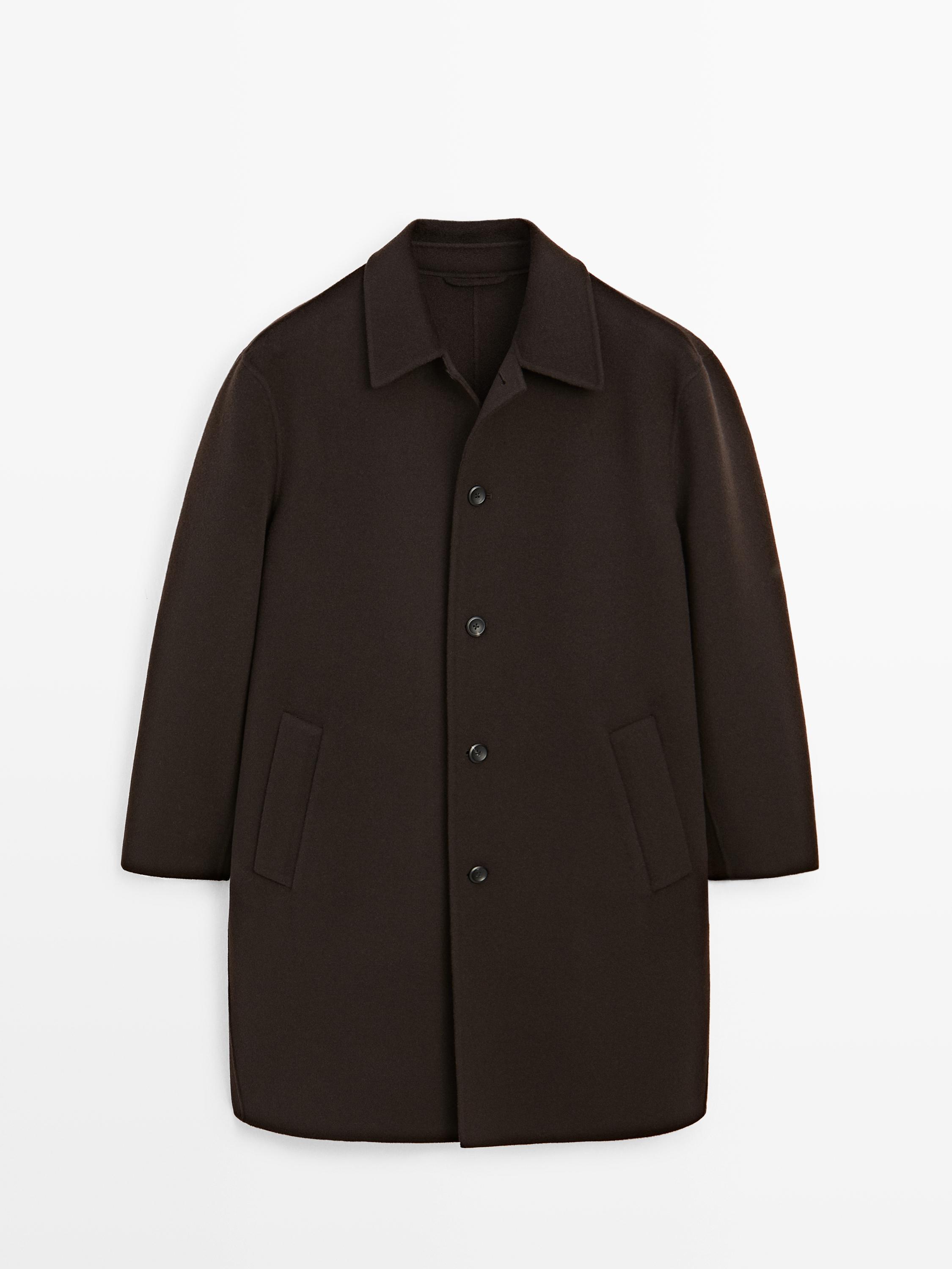 Long wool blend coat