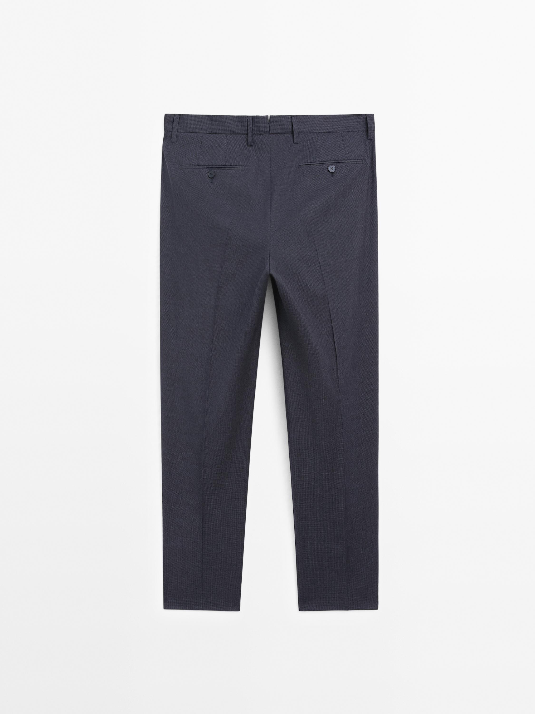 Houndstooth suit trousers