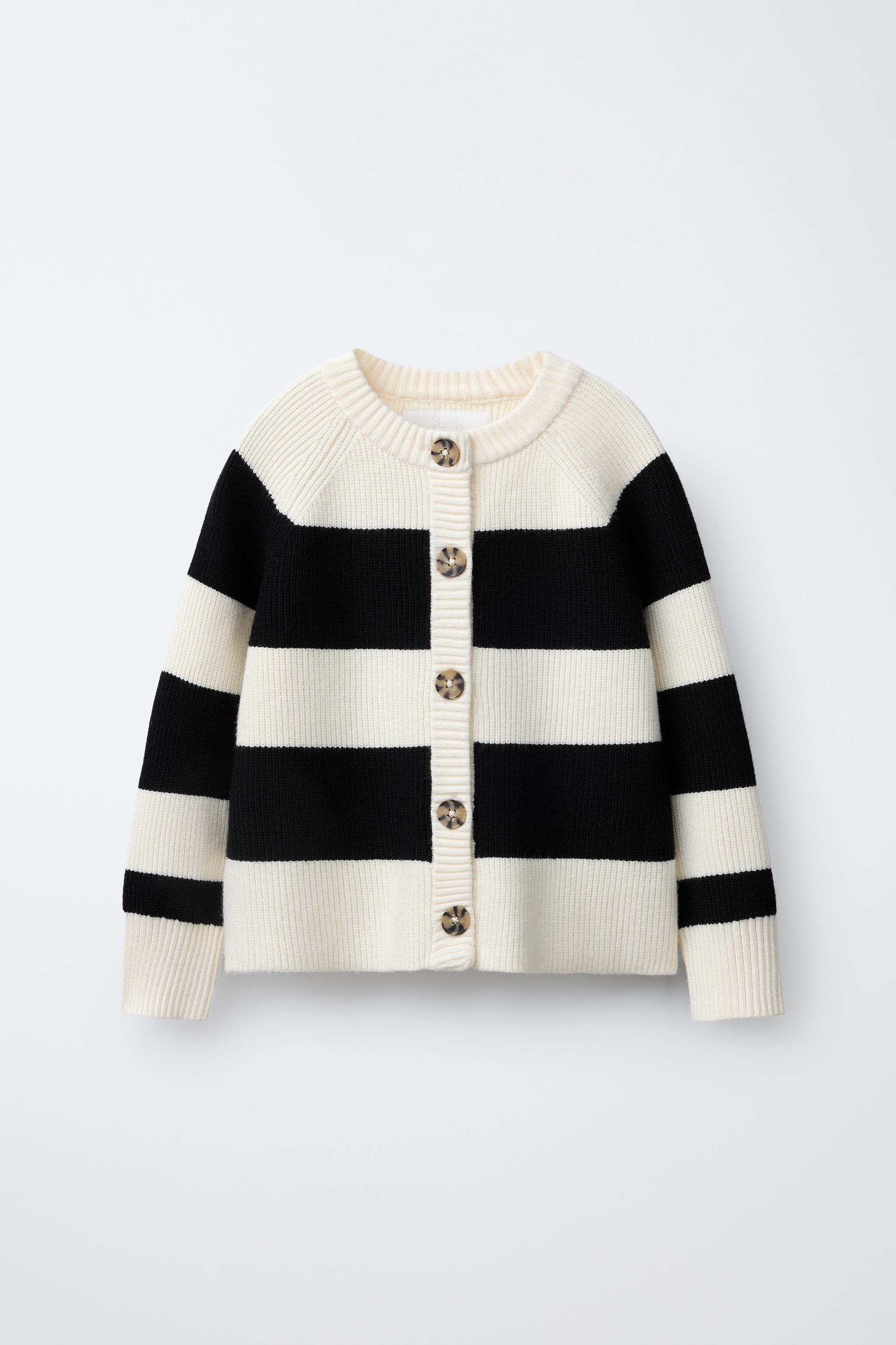 STRIPED KNIT CARDIGAN
