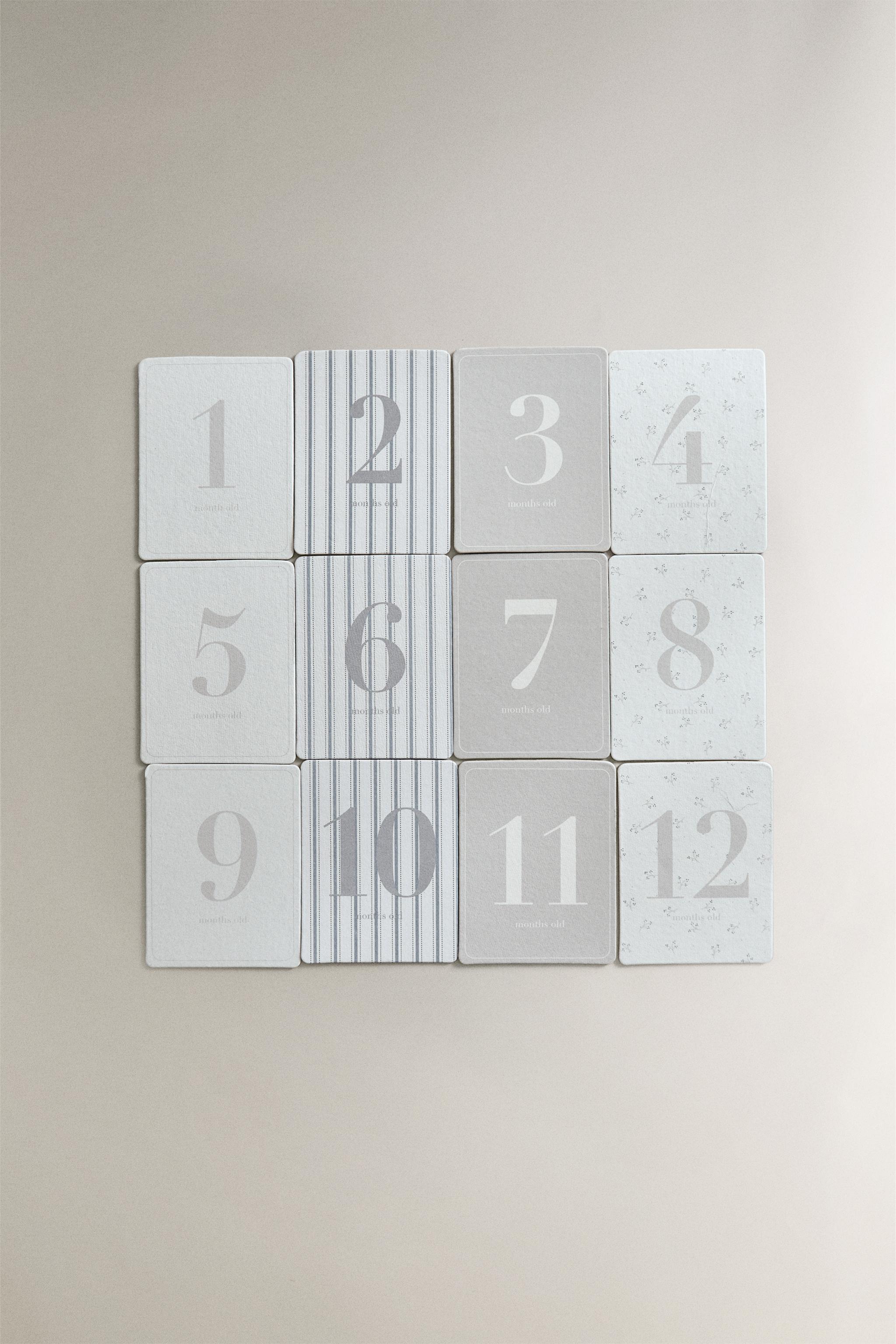 ELEPHANT BABY MONTH CARDS