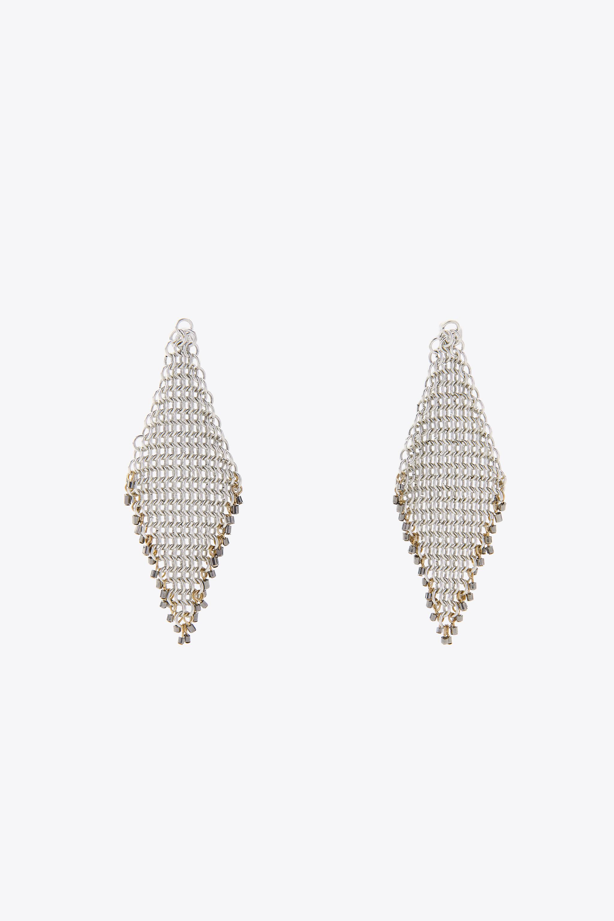 METAL MESH CONTRAST EARRINGS