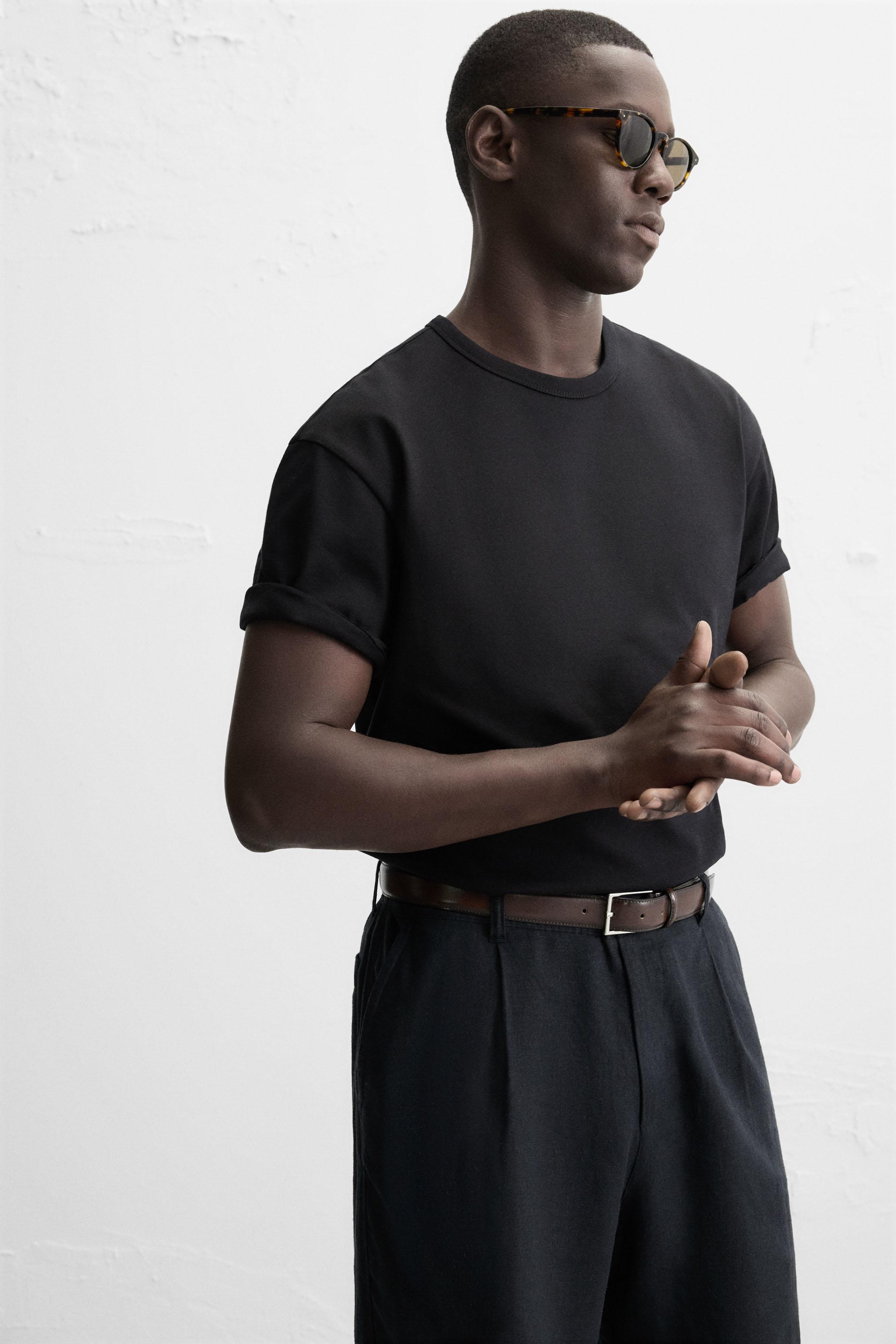 TOPSTITCHED LEATHER BELT