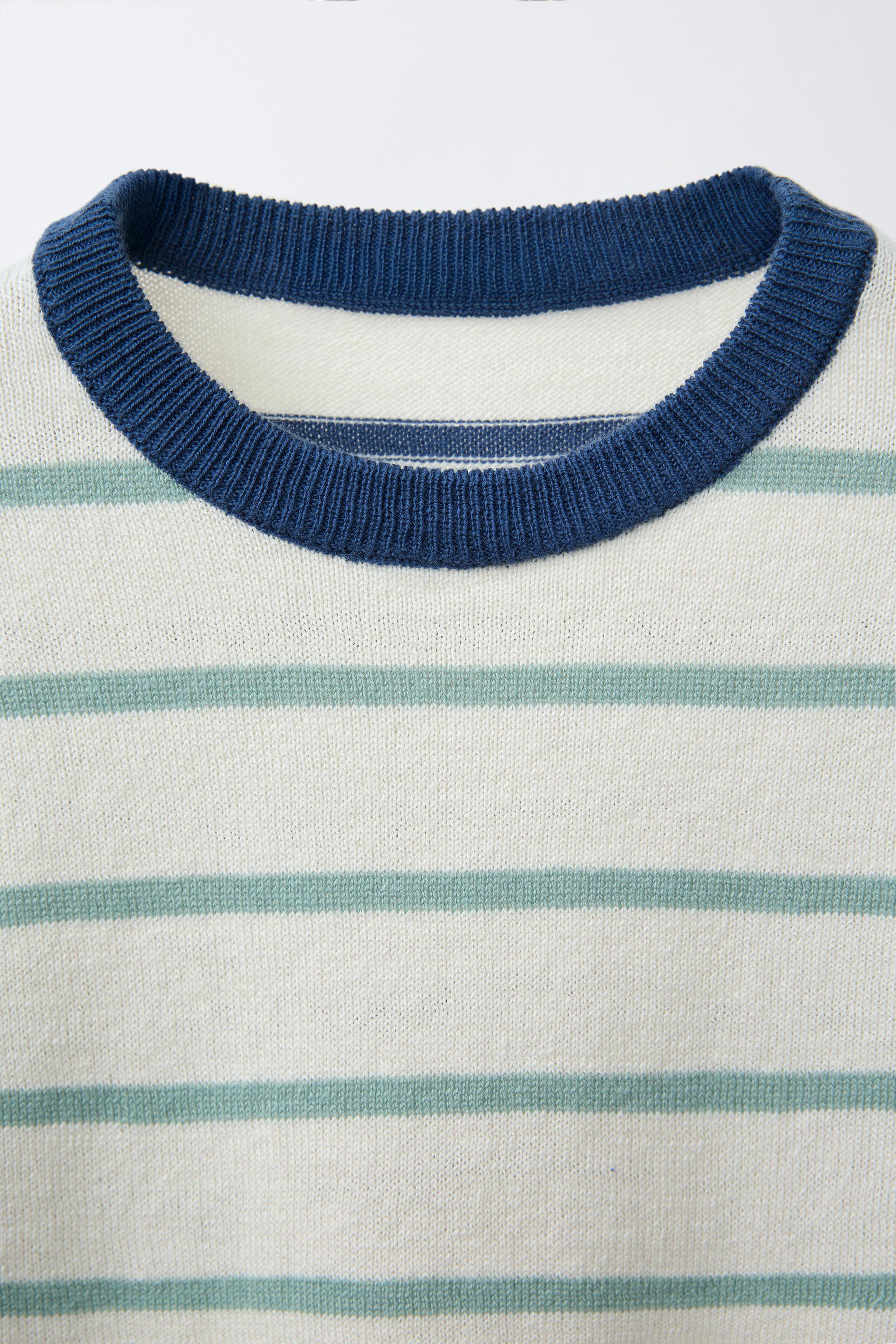 STRIPED KNIT T-SHIRT