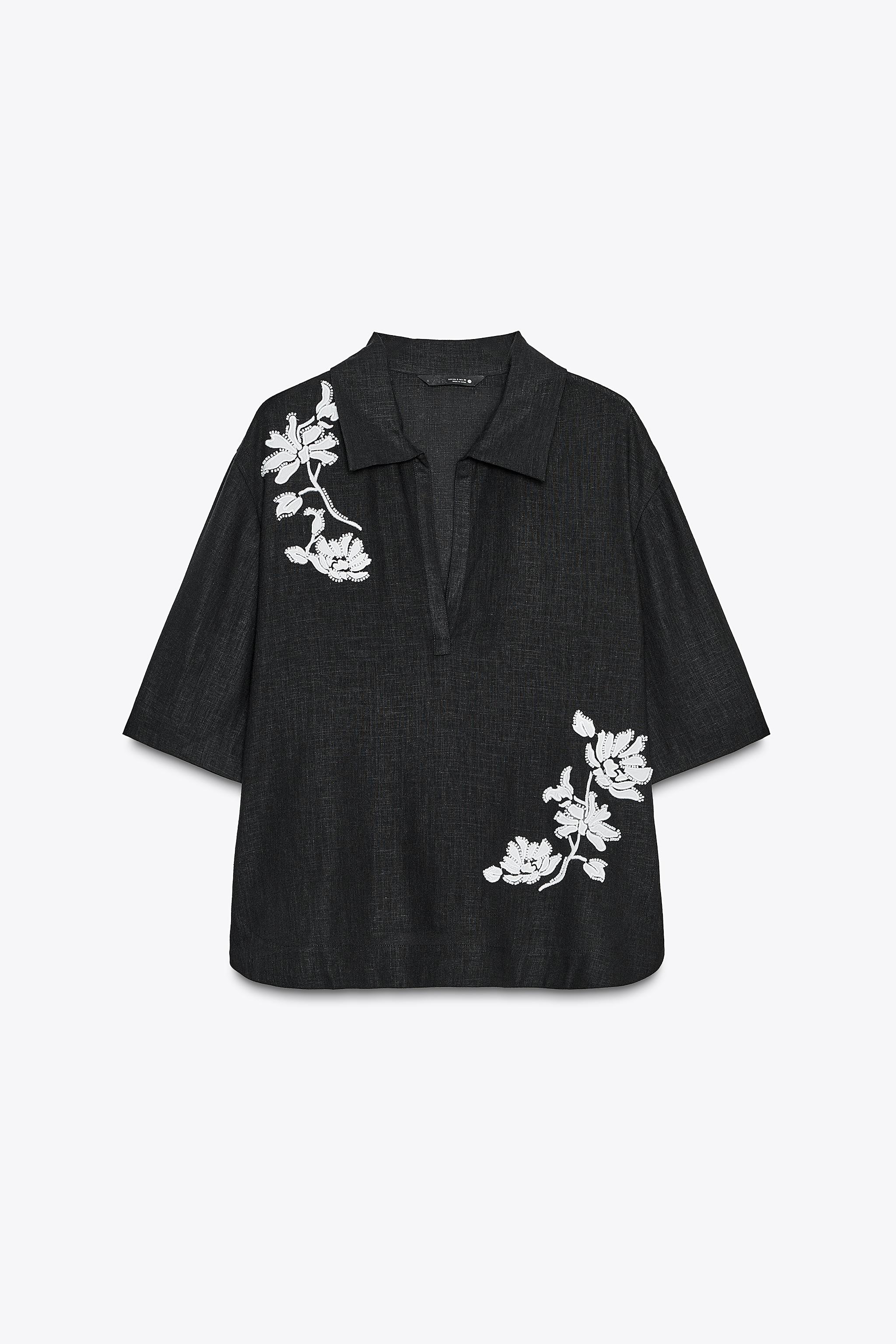 EMBROIDERED BEADED SHIRT ZW COLLECTION