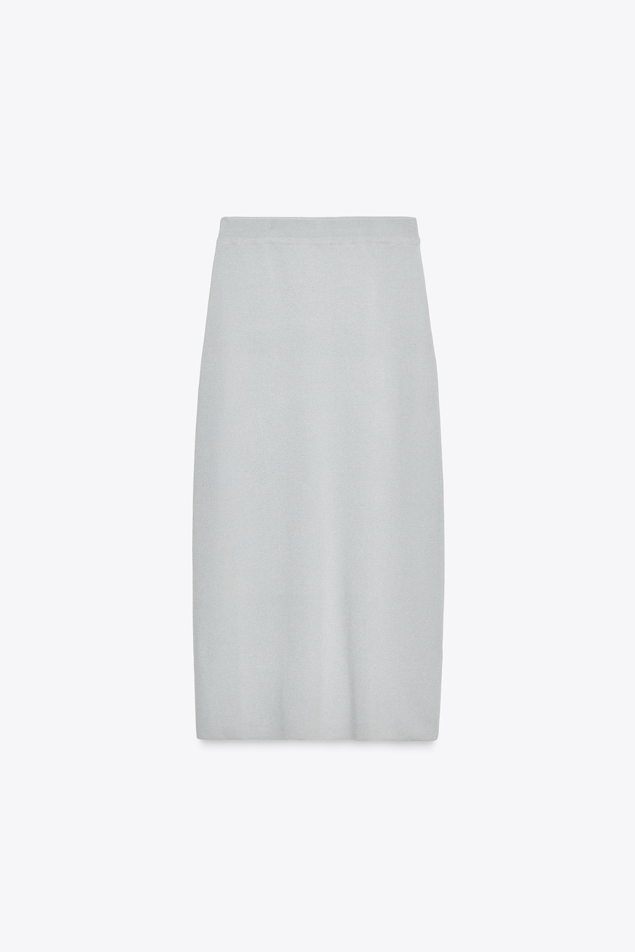 PLAIN KNIT MIDI SKIRT