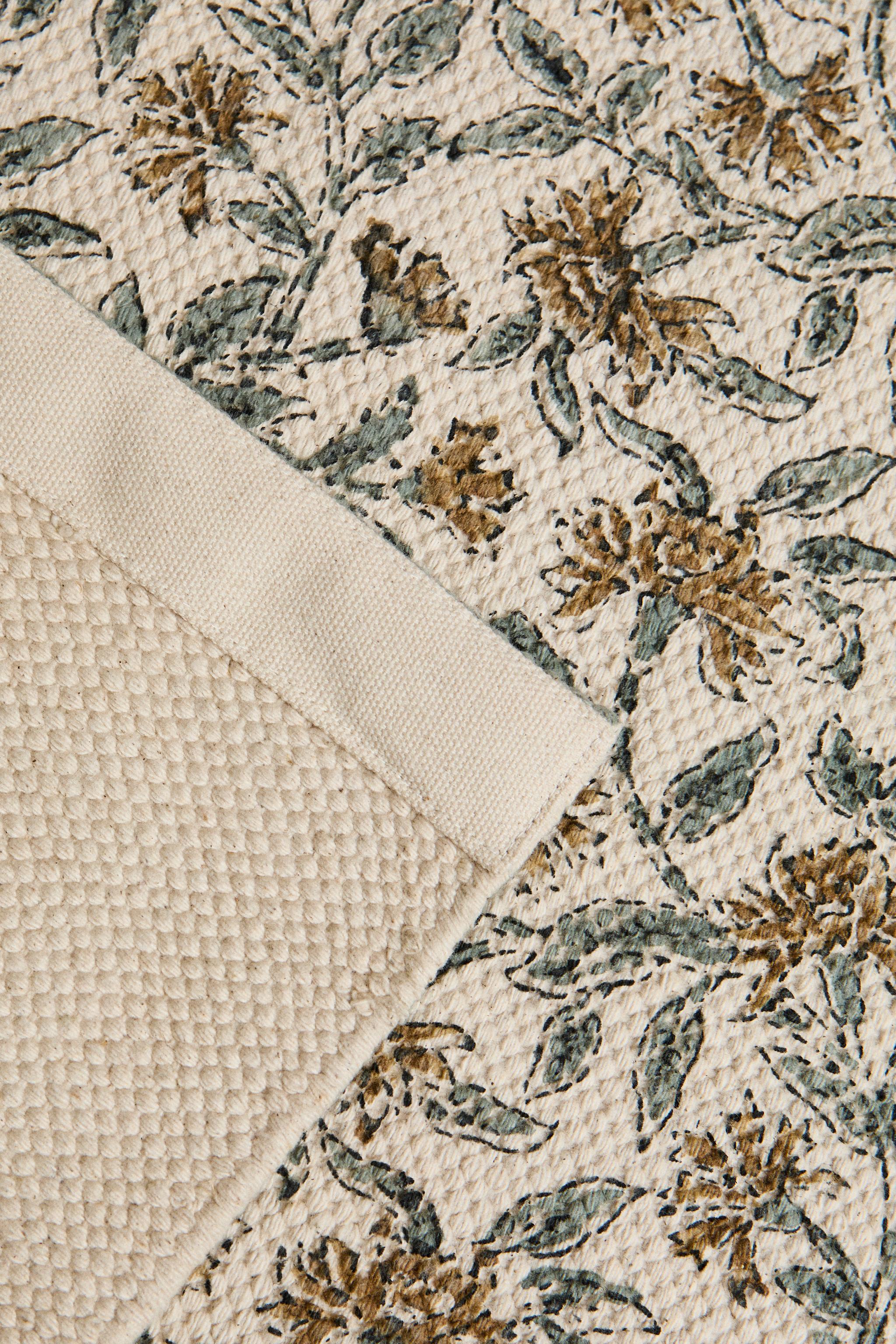 FLORAL BLOCK PRINT AREA RUG